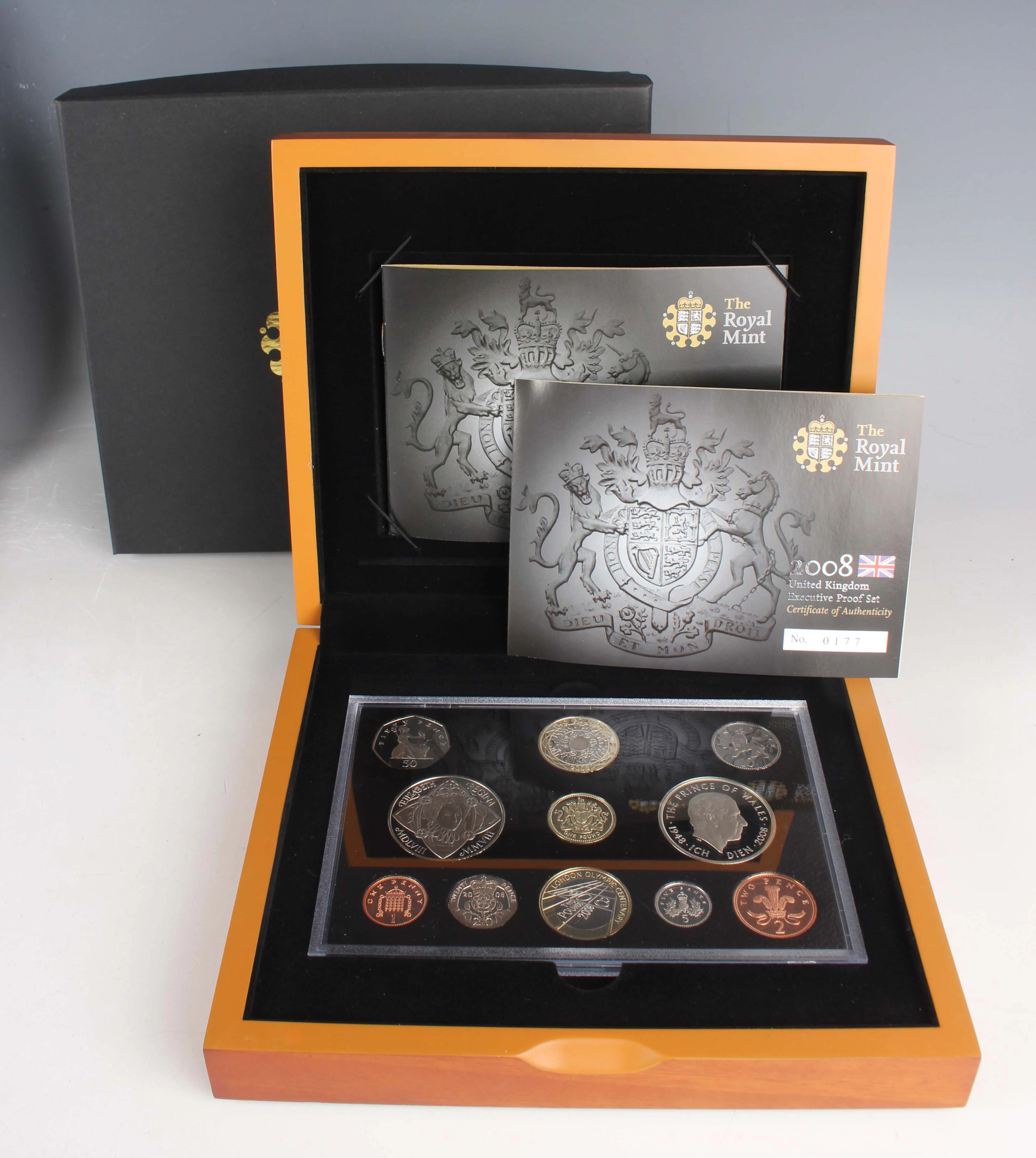 An Elizabeth II Royal Mint Executive Proof eleven-coin year-type set
