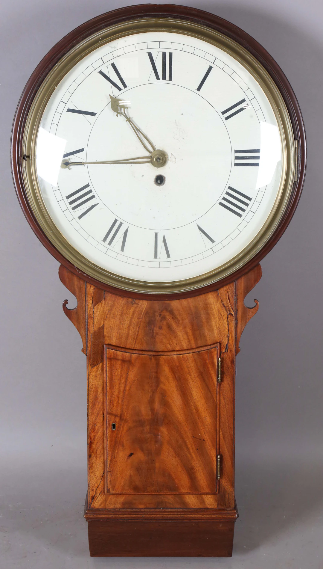 A 19th century mahogany tavern or Act of Parliament clock with eight