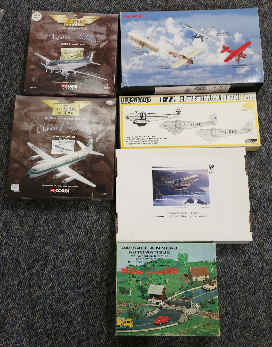 Four model aircraft kits, comprising CMR Sikorsky S-38, Upgrade De