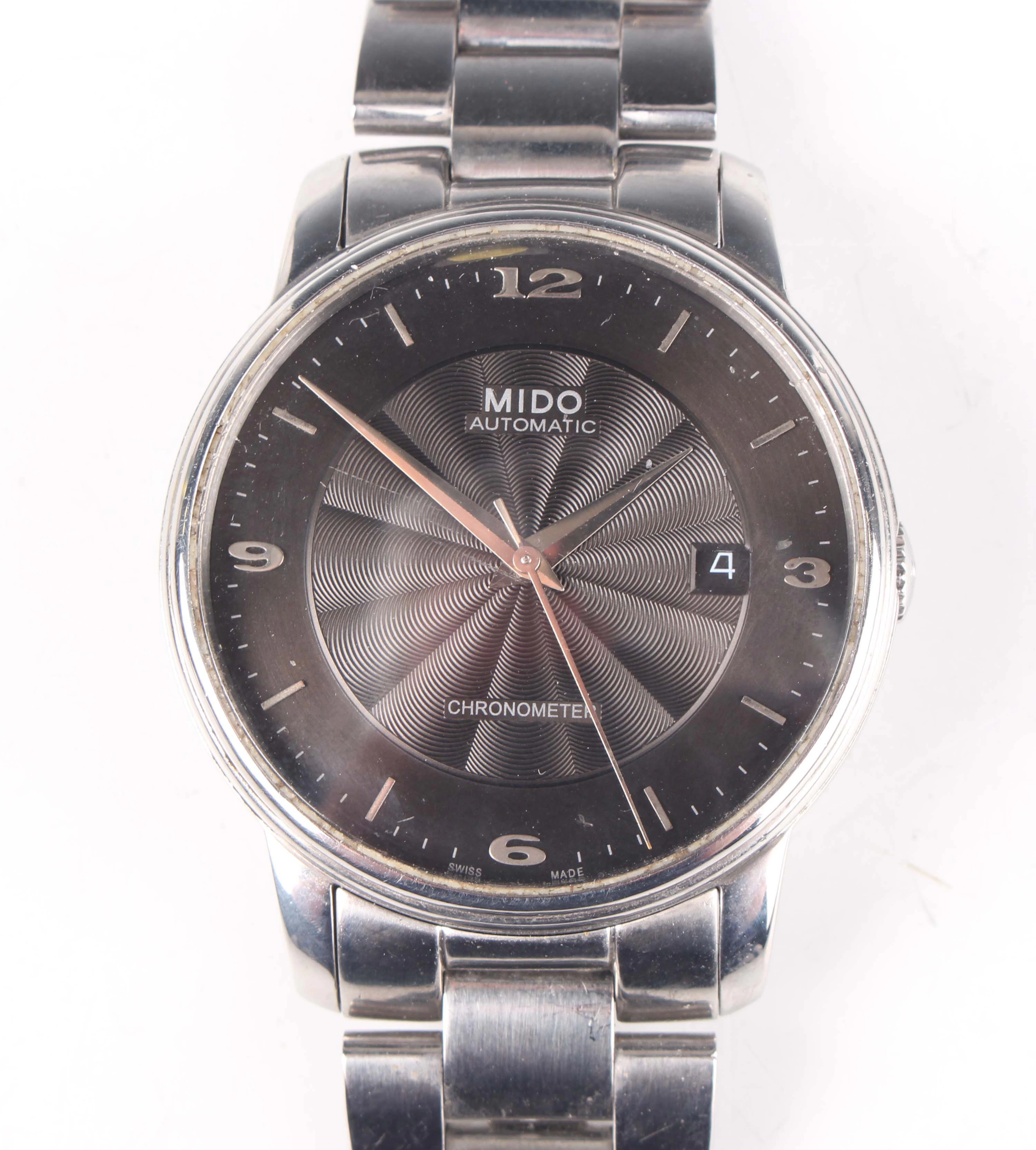A Mido Baroncelli Automatic Chronometer stainless steel circular cased