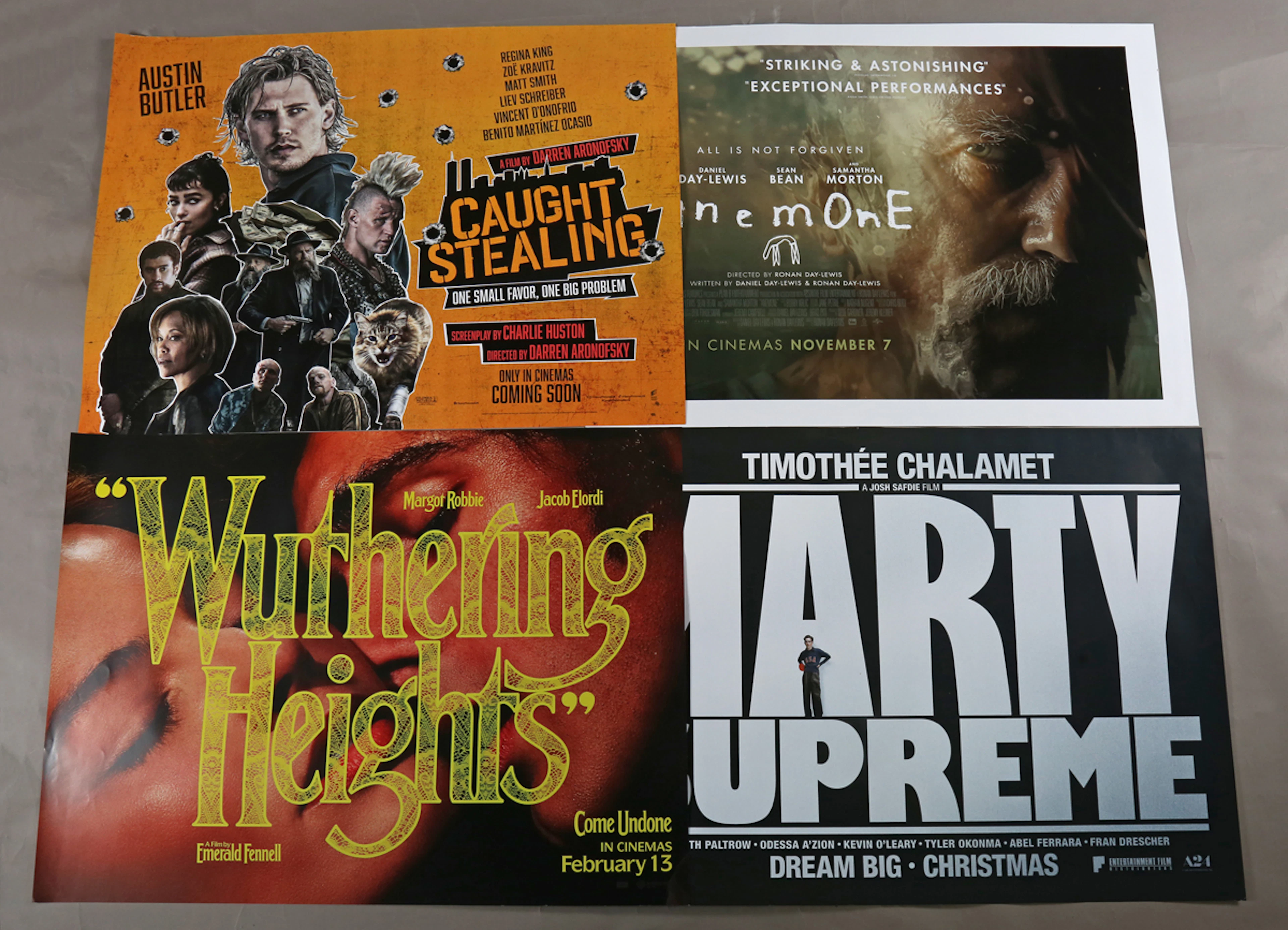 A group of 29 modern U.K. Quad cinema posters, comprising 'Caught