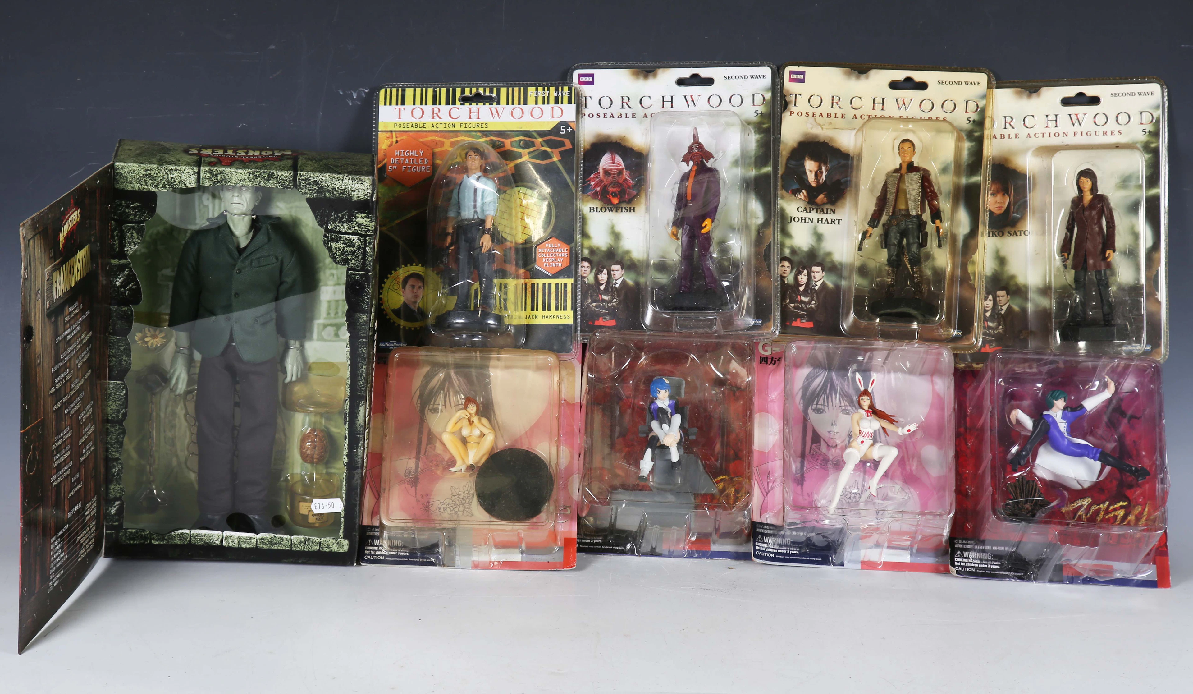 A collection of action figures, including five Yamato Story Image