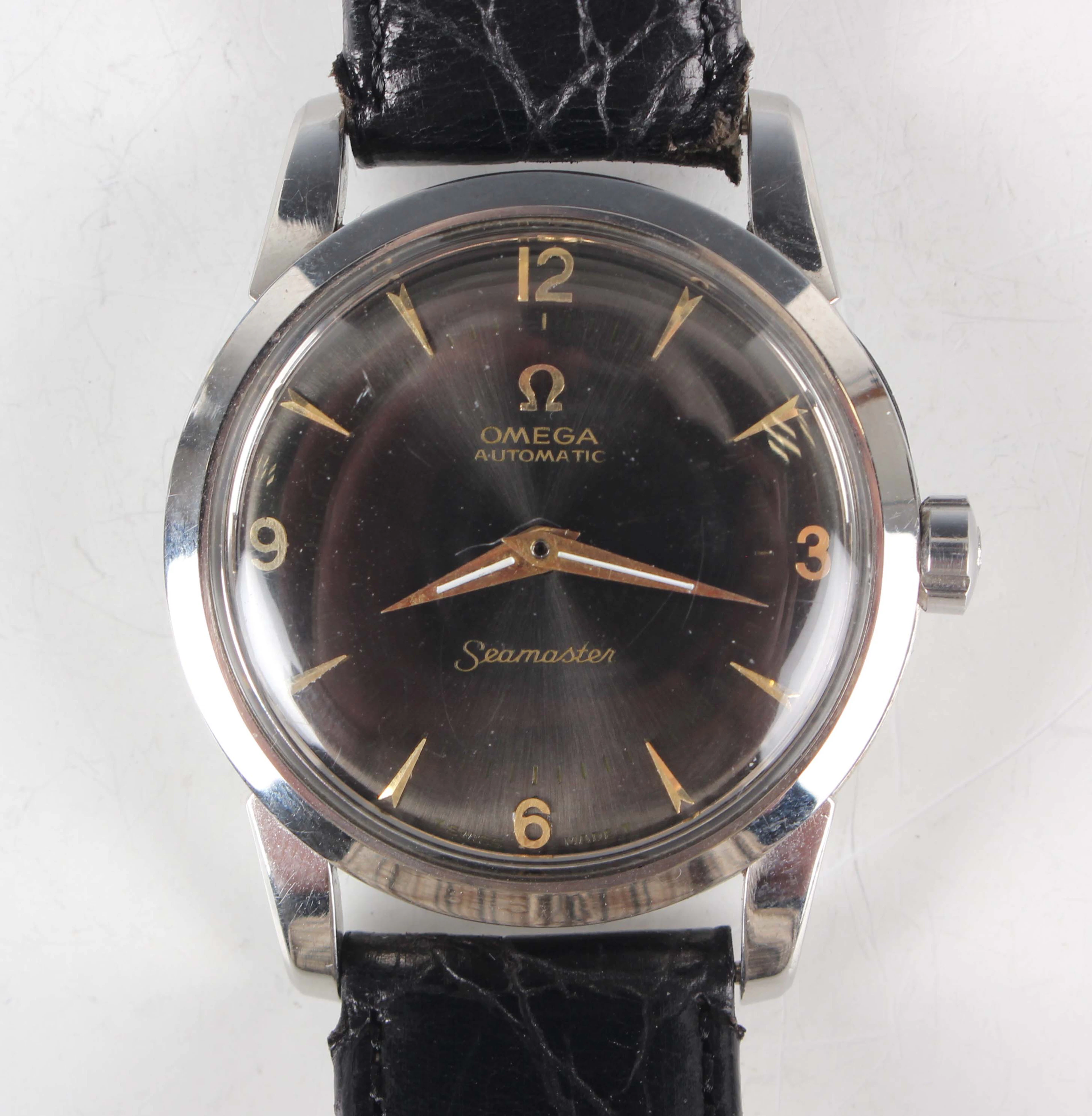 An Omega Automatic Seamaster stainless steel circular cased gentleman's