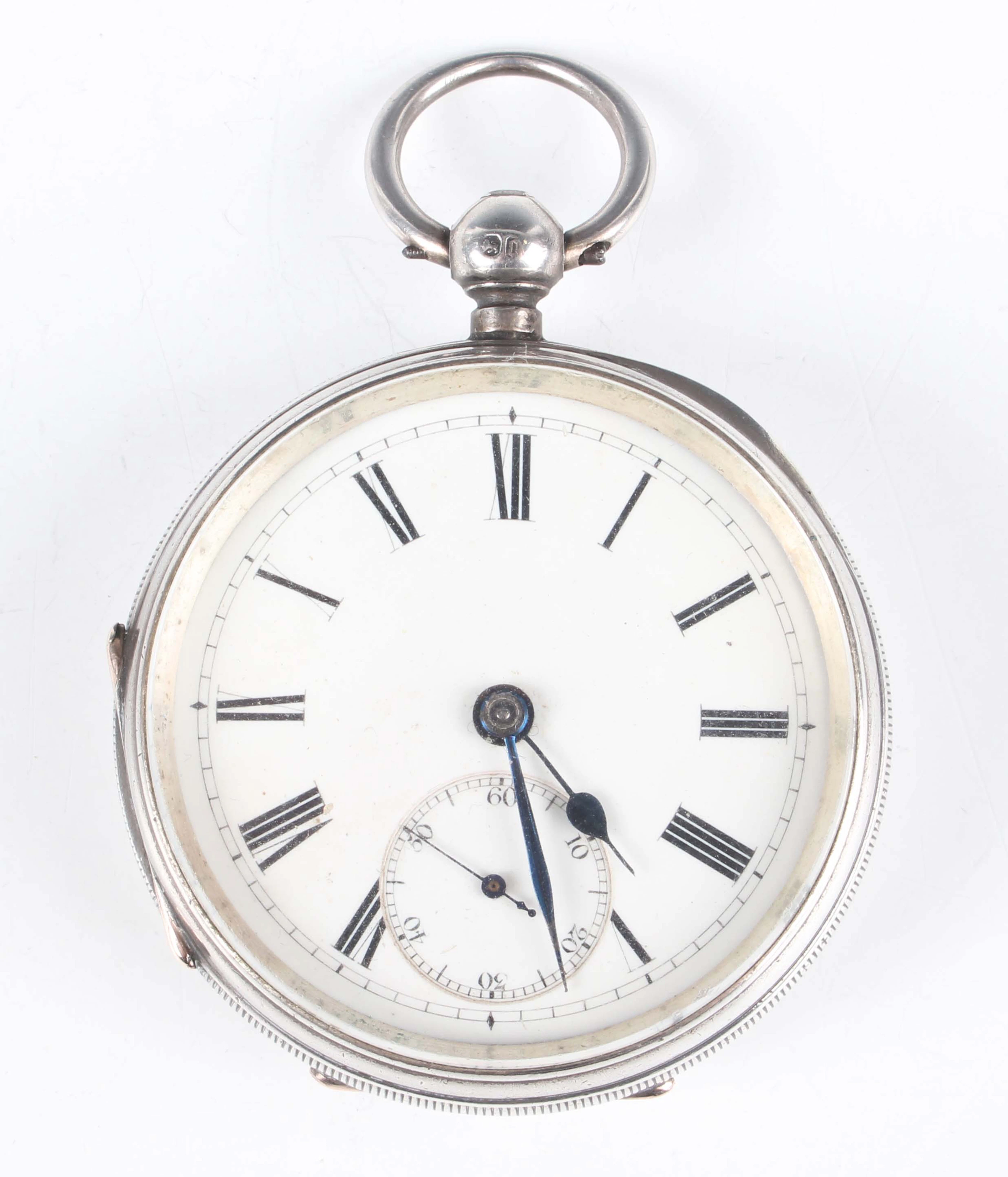 A rare Victorian silver cased Burdess patent keyless wind open-faced