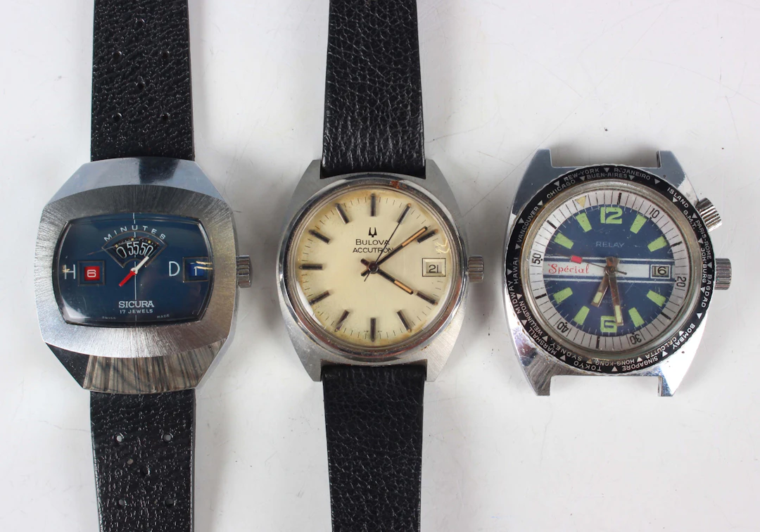 A Bulova Accutron stainless steel cased gentleman's wristwatch, the