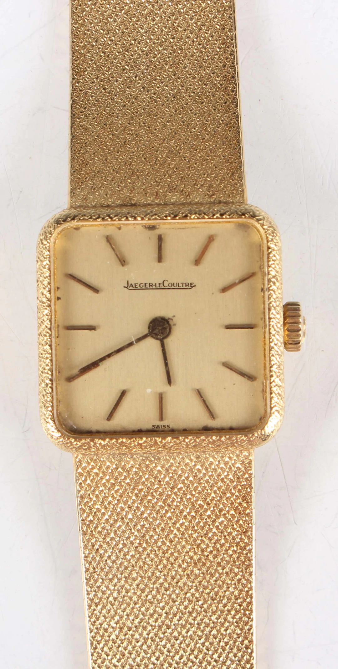 A Jaeger-LeCoultre 18K gold lady's bracelet wristwatch, Ref. 16340
