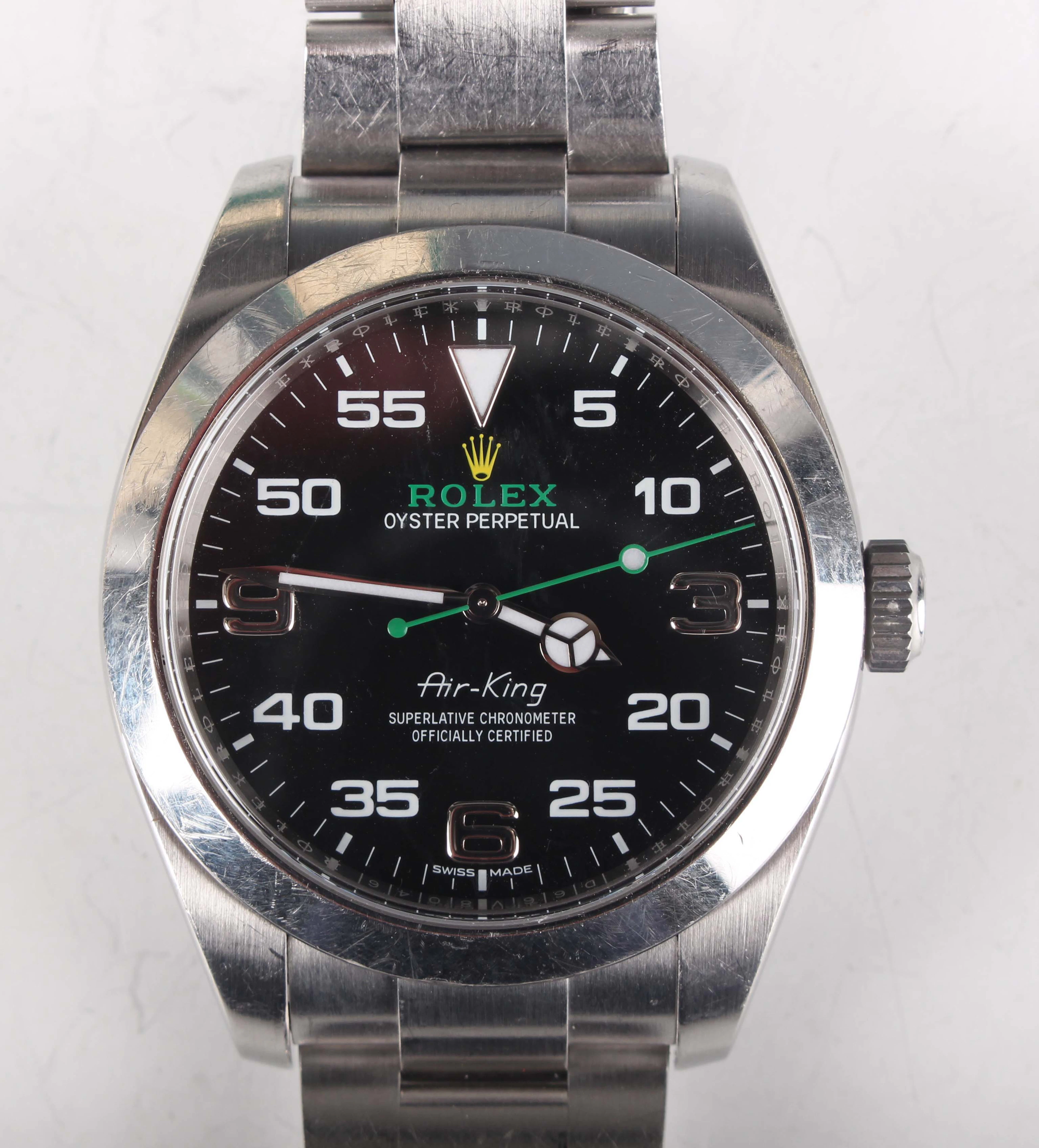A Rolex Oyster Perpetual Air-King stainless steel gentleman's bracelet