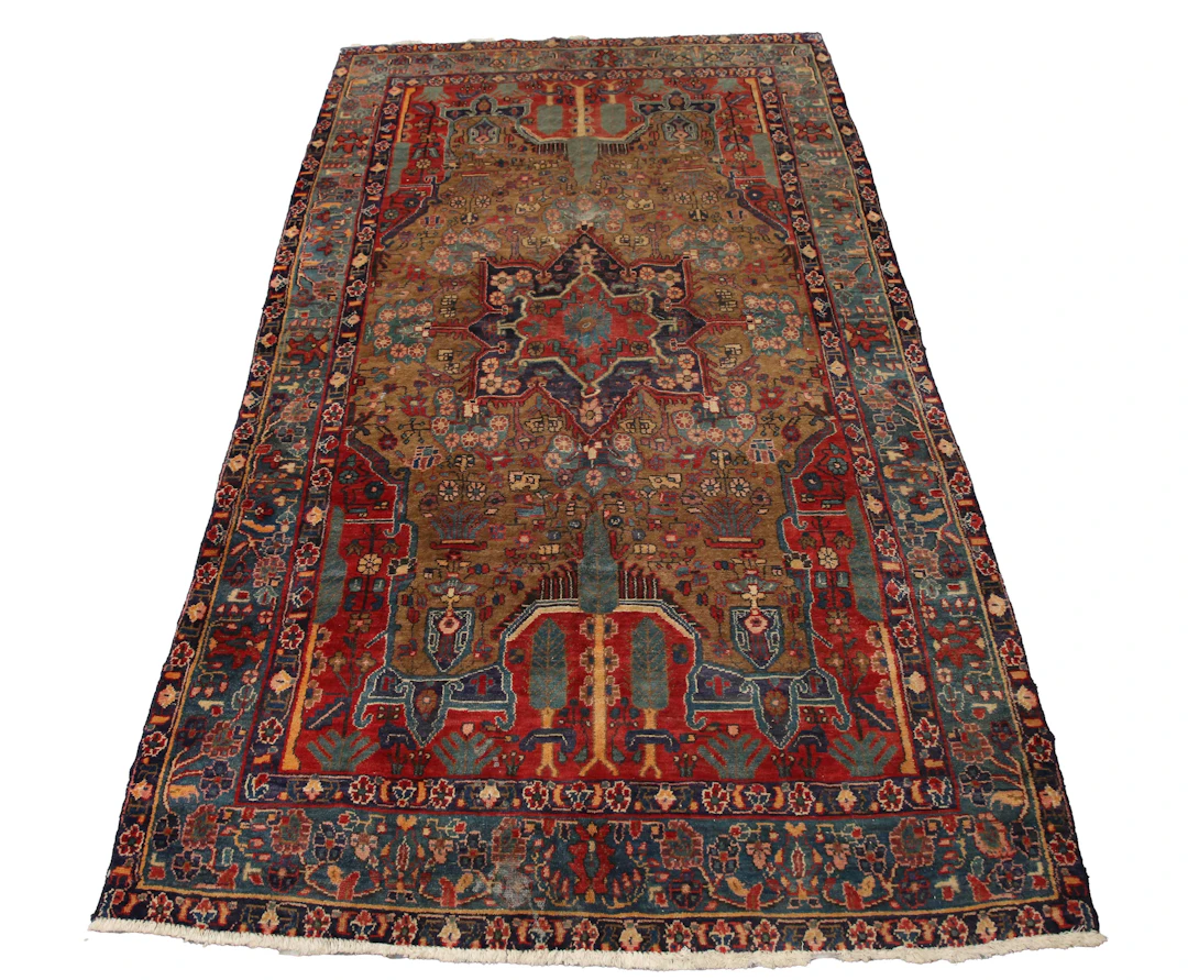 A Hamadan rug, North-west Persia, mid/late 20th century, the chestnut