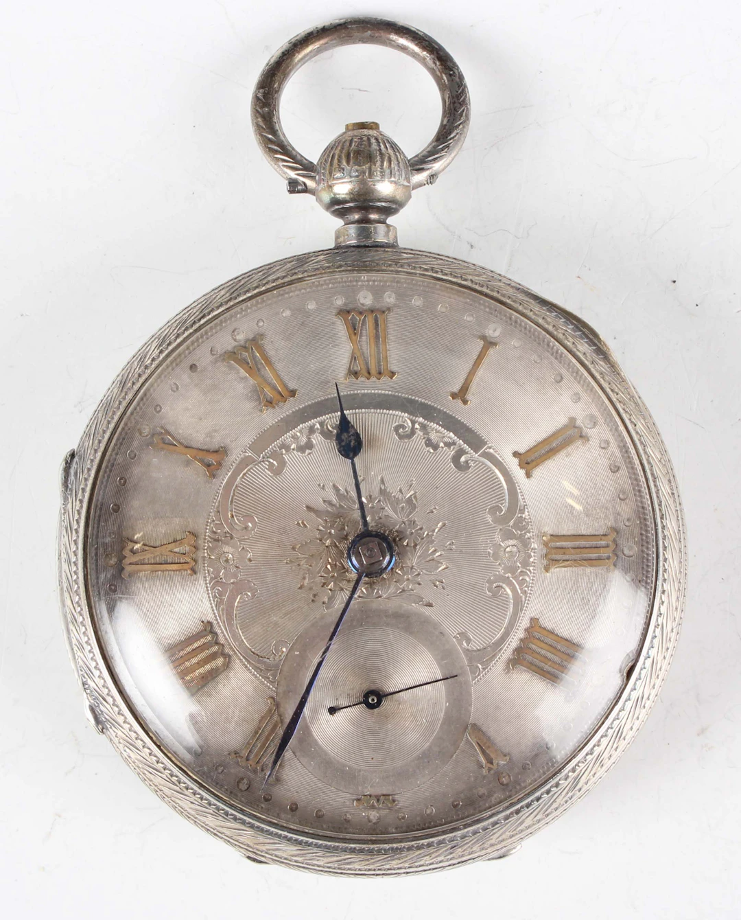 A late Victorian silver cased keywind open-faced gentleman's pocket