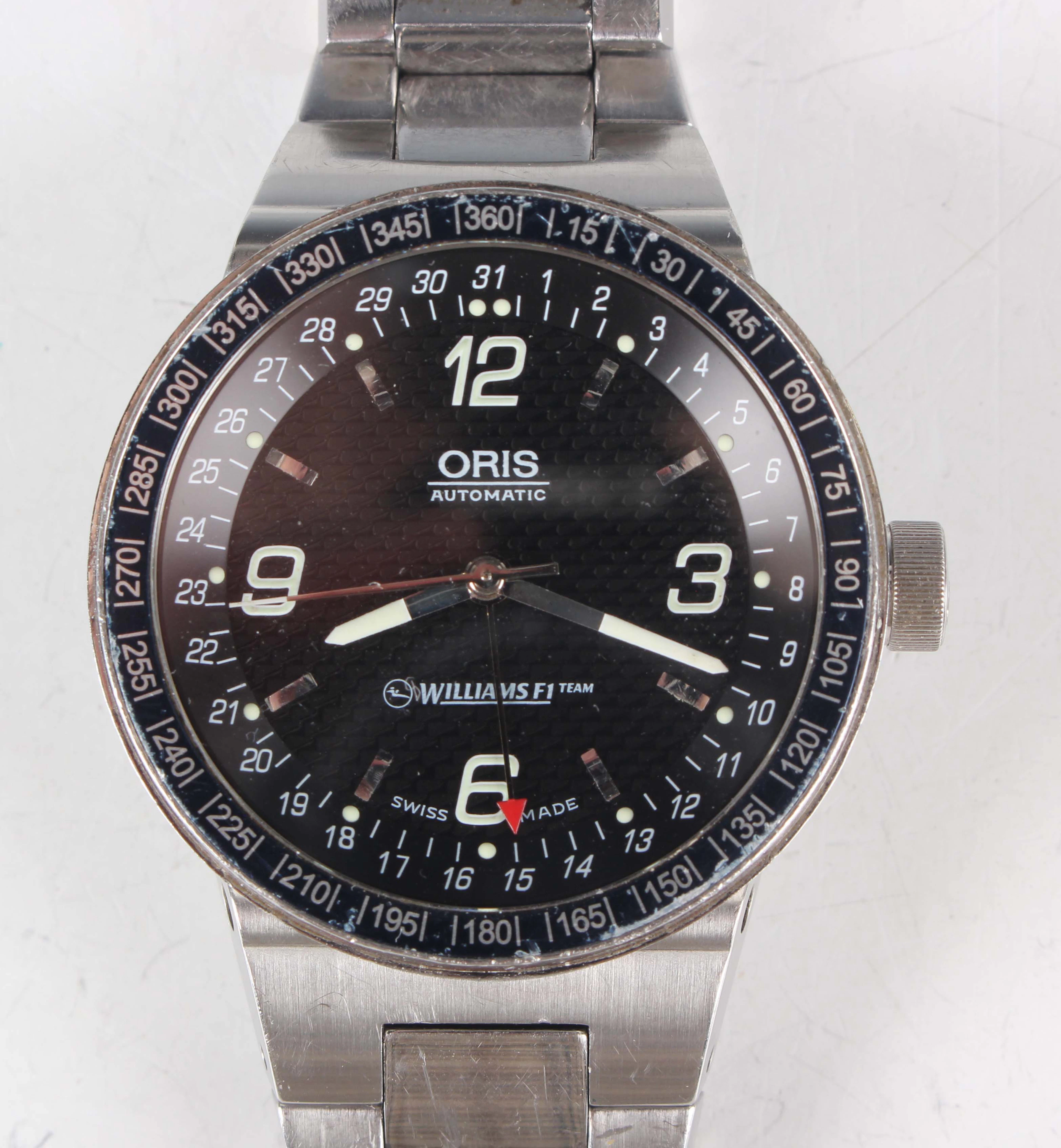 An Oris Automatic Williams F1 Pointer Date stainless steel gentleman's