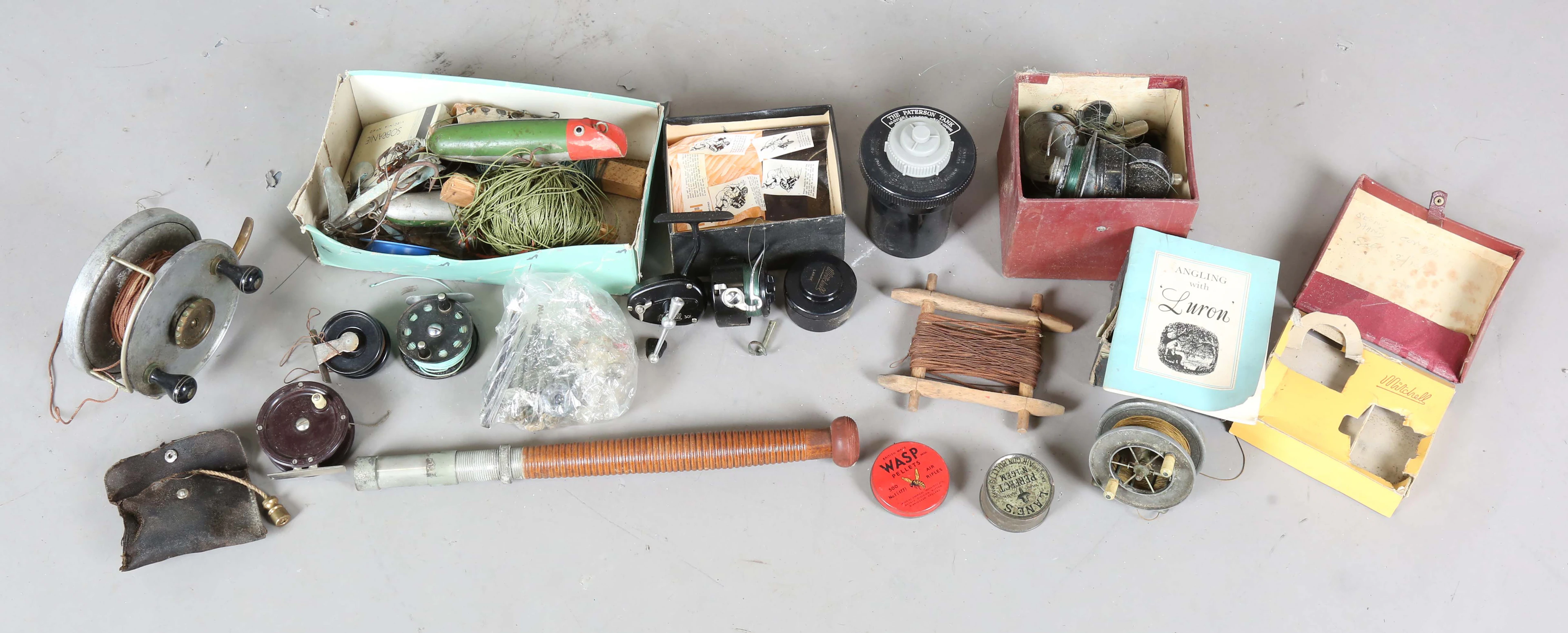 An Allcock & Co sea fishing reel, diameter 16cm, an Allcock 'Aerial