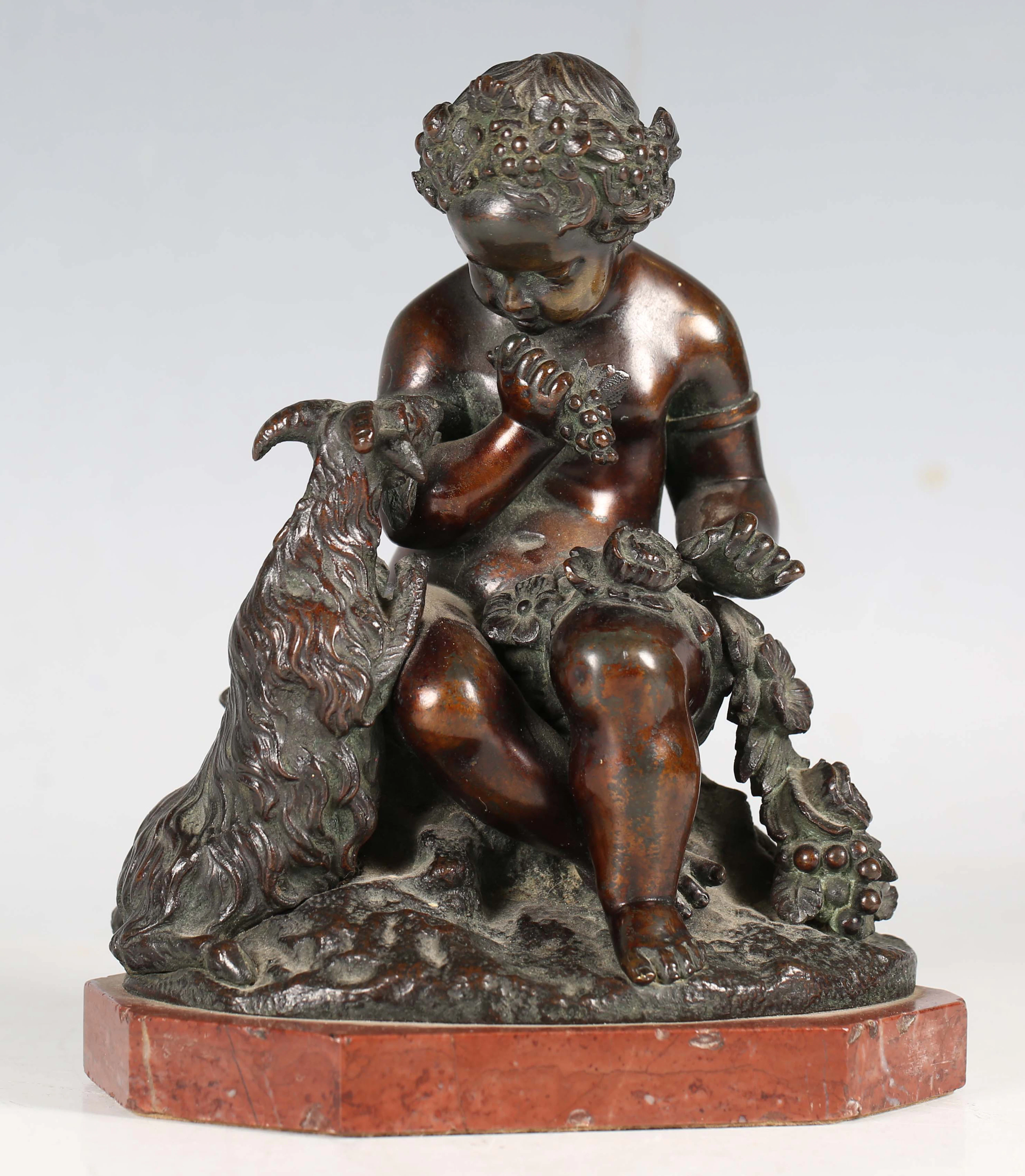 In the manner of Alfred Boucher - a late 19th century brown patinated