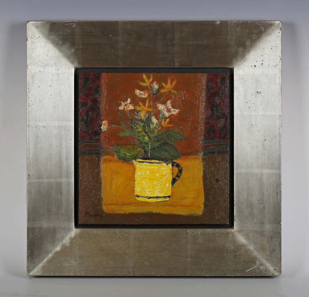 Sandy Murphy (British b.1956) - Still life of flowers in a jug, oil