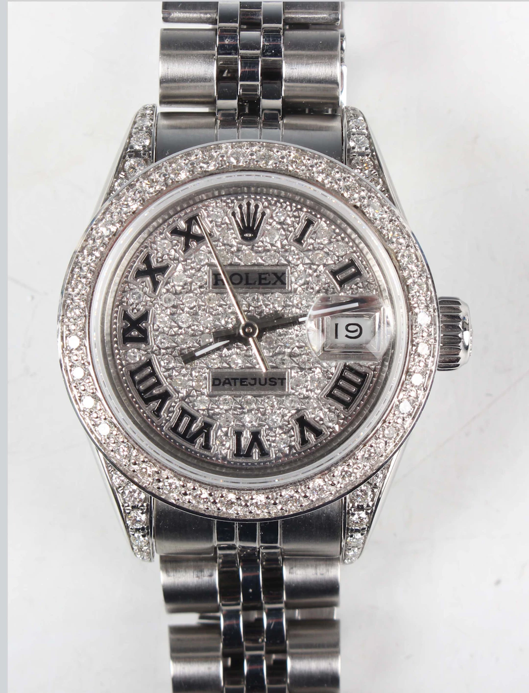 A Rolex Oyster Perpetual Datejust stainless steel and aftermarket