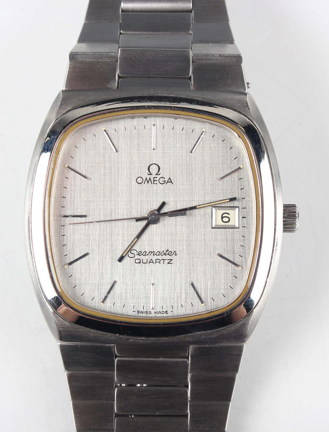An Omega Seamaster Quartz stainless steel gentleman's bracelet wristwatch