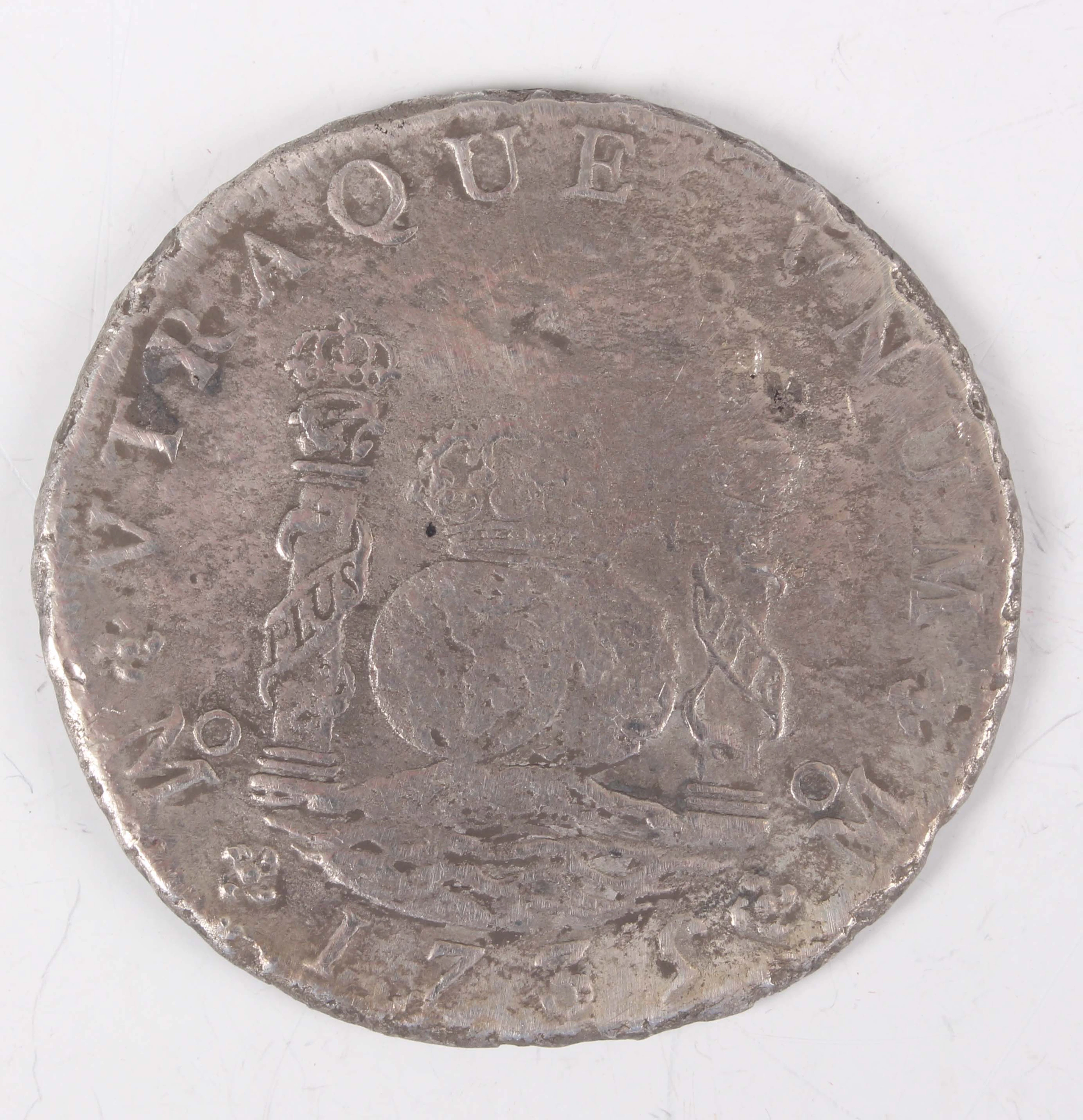 A Spain Philip V silver eight reales or pillar dollar 1735, Mexico