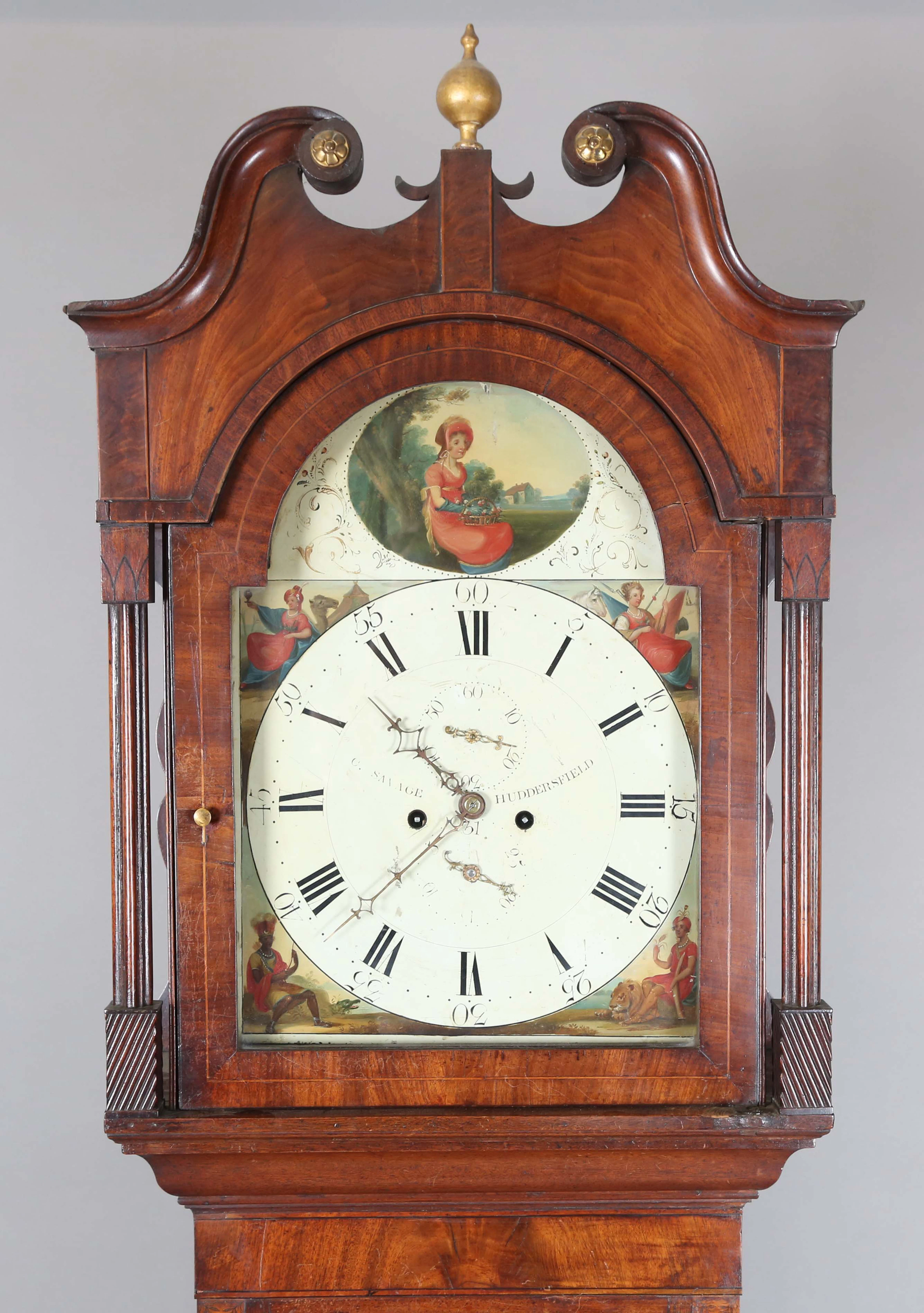 A George III inlaid mahogany longcase clock with eight day movement