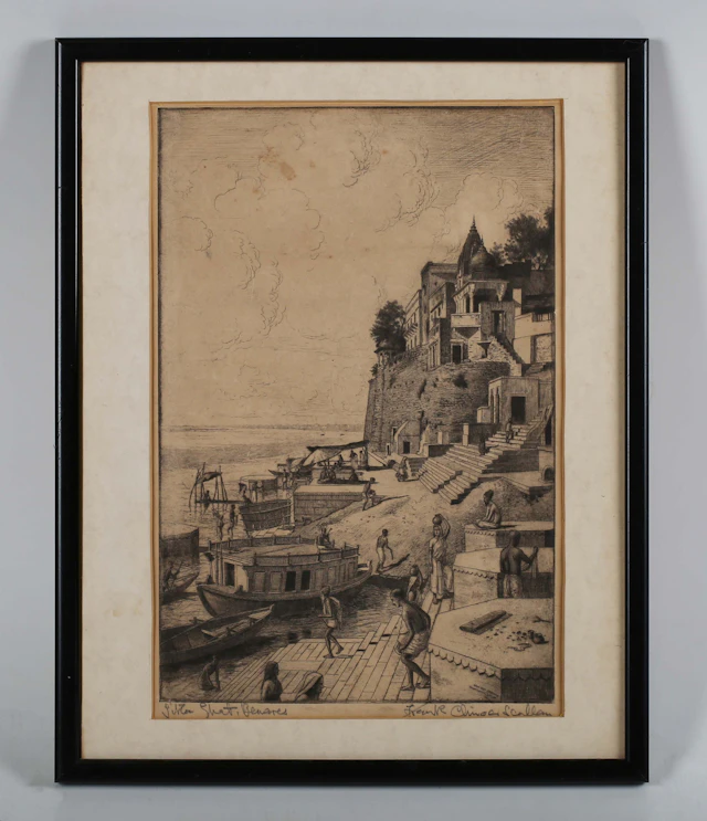 Frank Clinger Scallan (Indian 1870-1950) - 'Jilta Ghat, Benares'