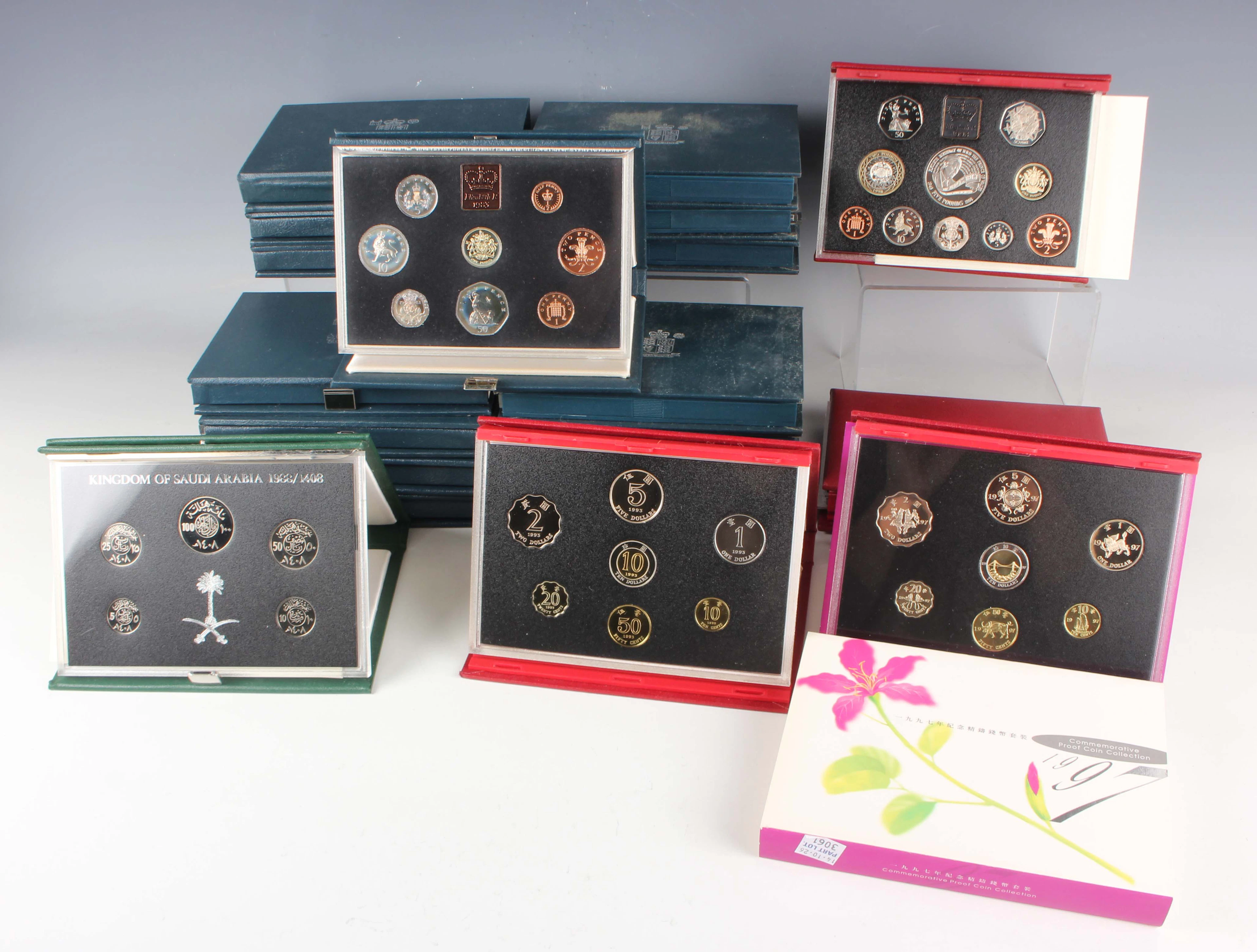 A collection of Elizabeth II Royal Mint year-type specimen coin sets