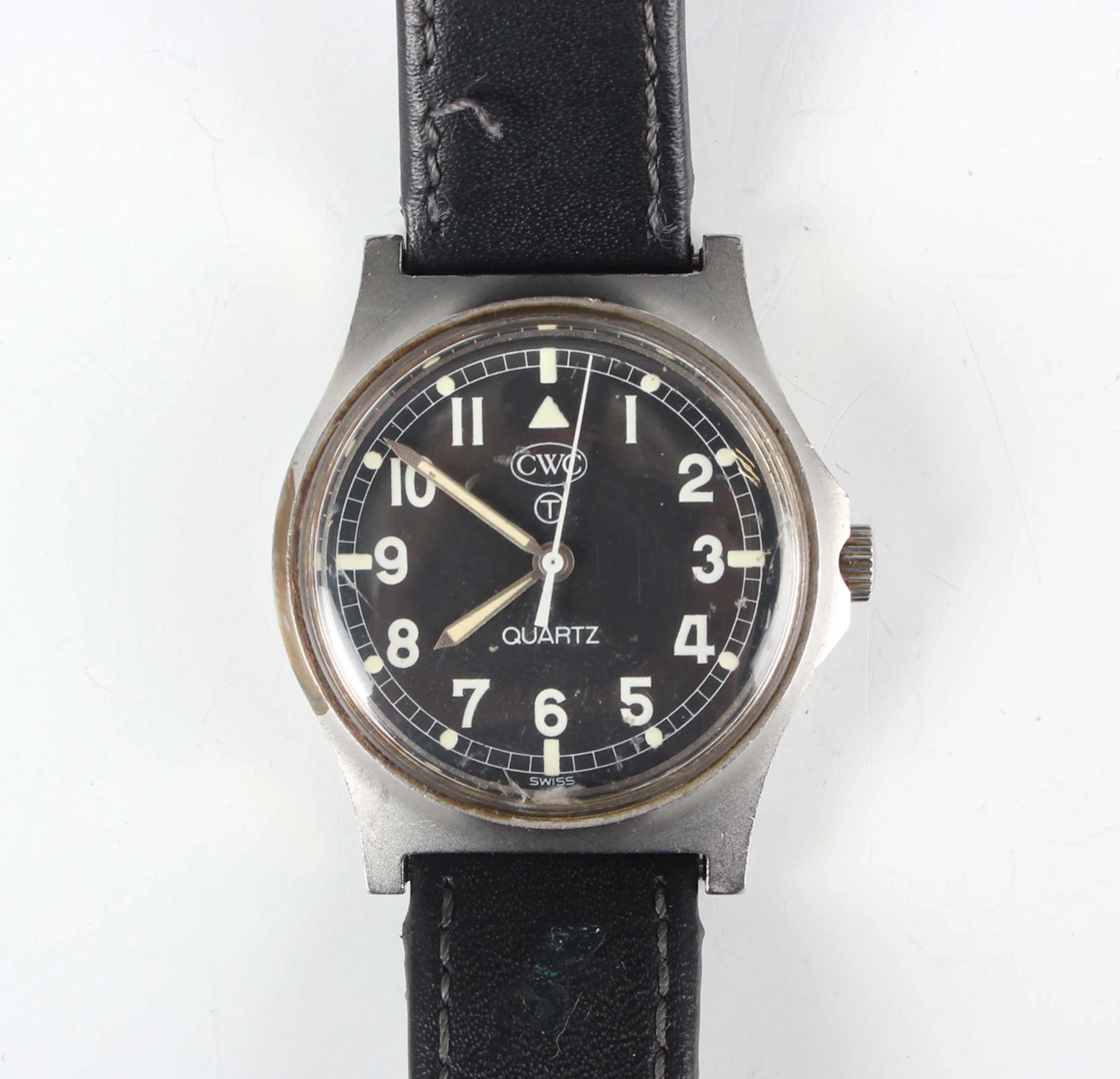 A Cabot Watch Company (CWC) W10 MoD issue steel cased gentleman's