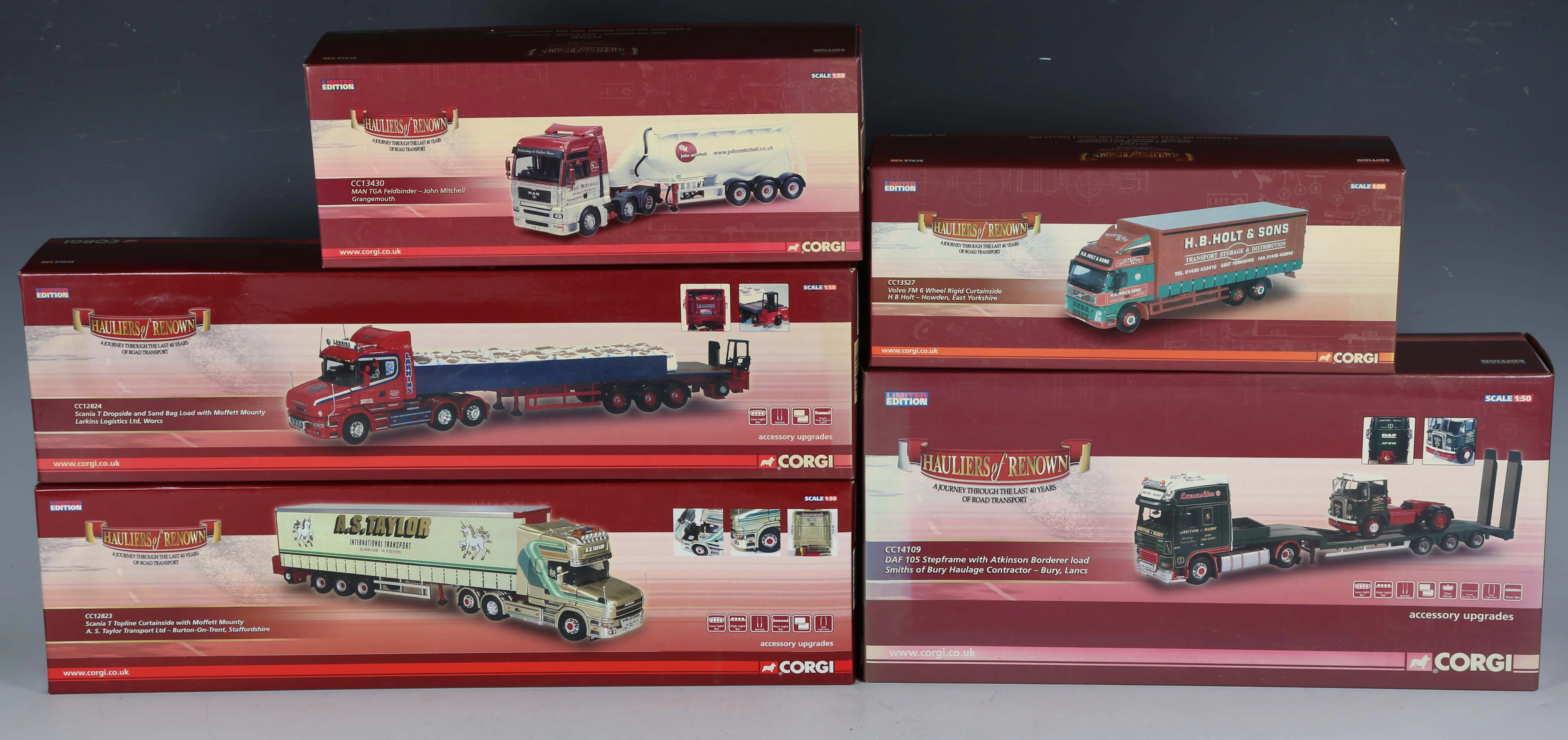 Five Corgi limited edition 1:50 scale Hauliers of Renown vehicles