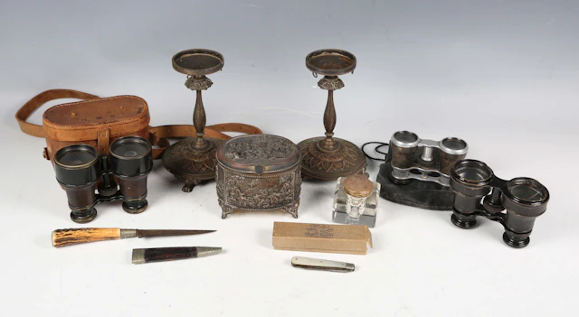 A mixed group of collectors' items, including a 19th century French