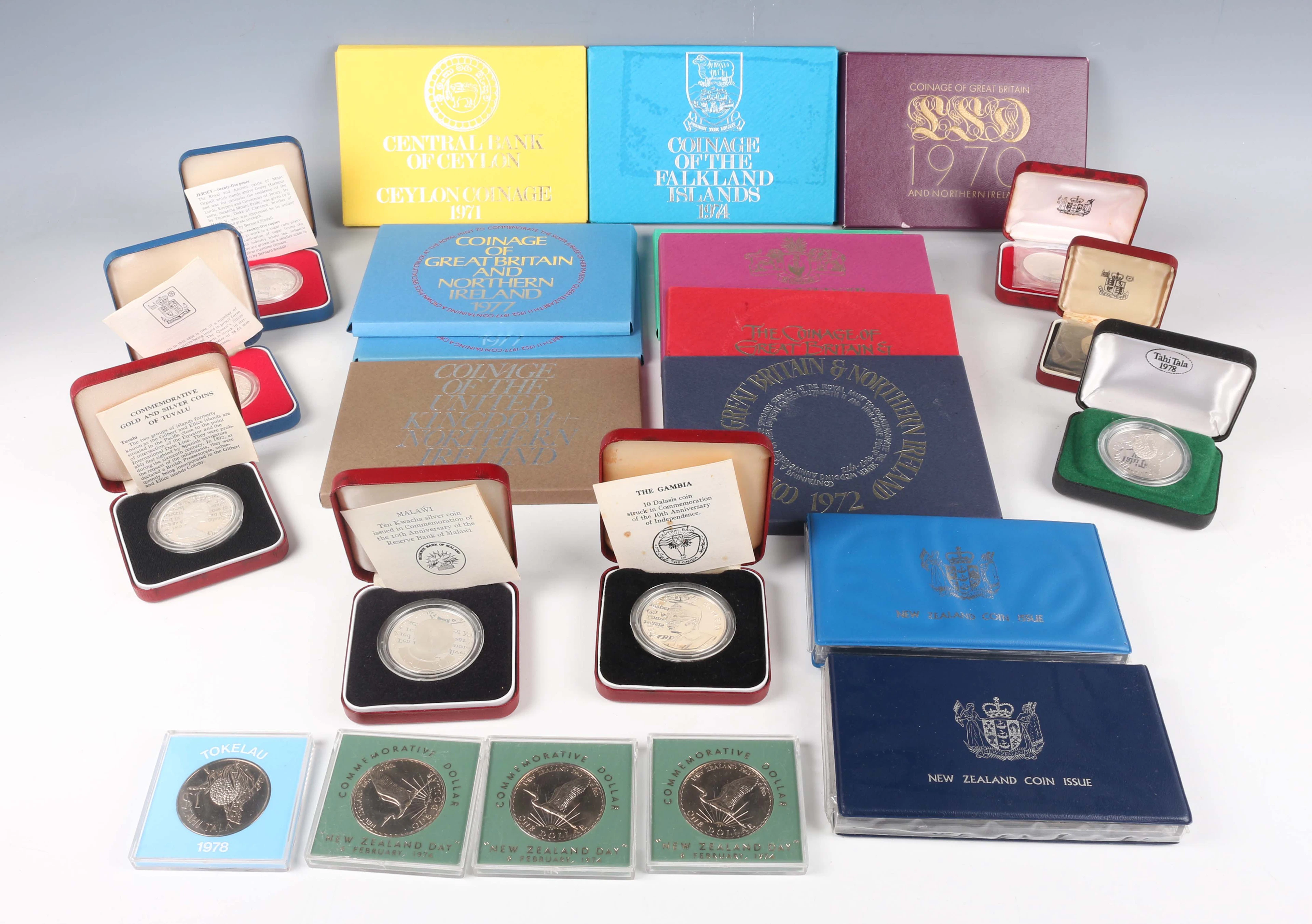 A large collection of Royal Mint and other silver proof and base metal