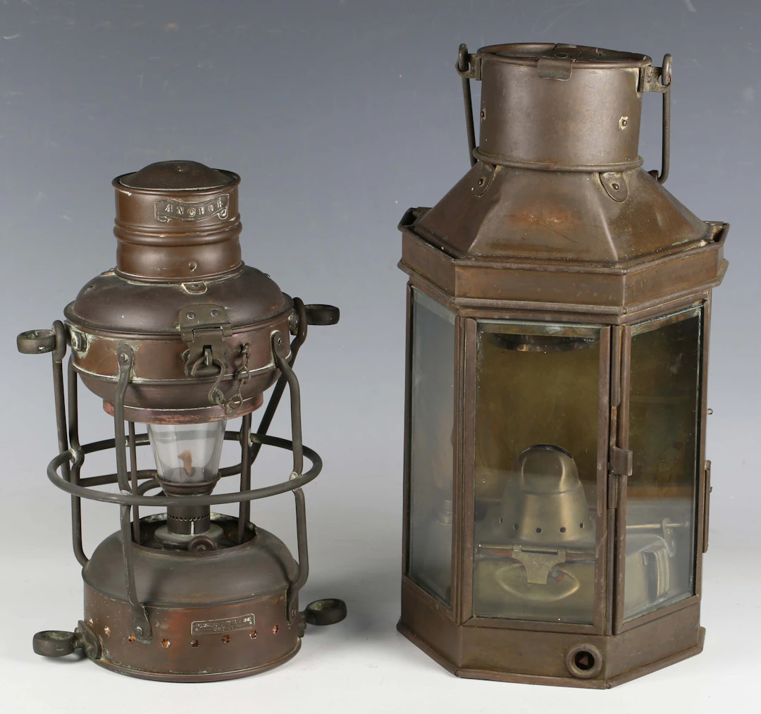 A 20th century copper 'Anchor' lantern by Pascall Atkey & Son of Cowes