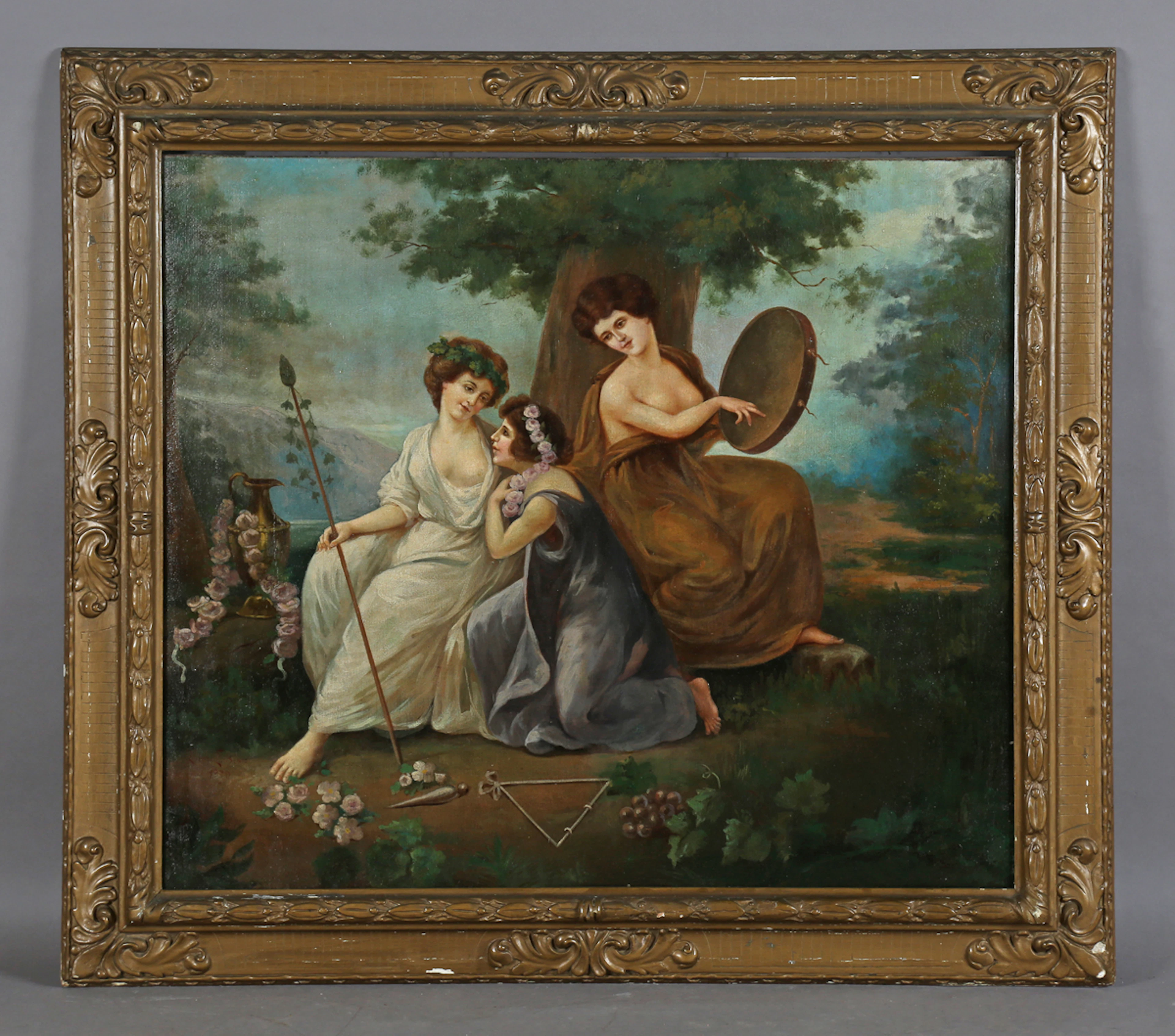 After Angelica Kauffman - Bacchantes, oil on canvas, 81cm x 93cm