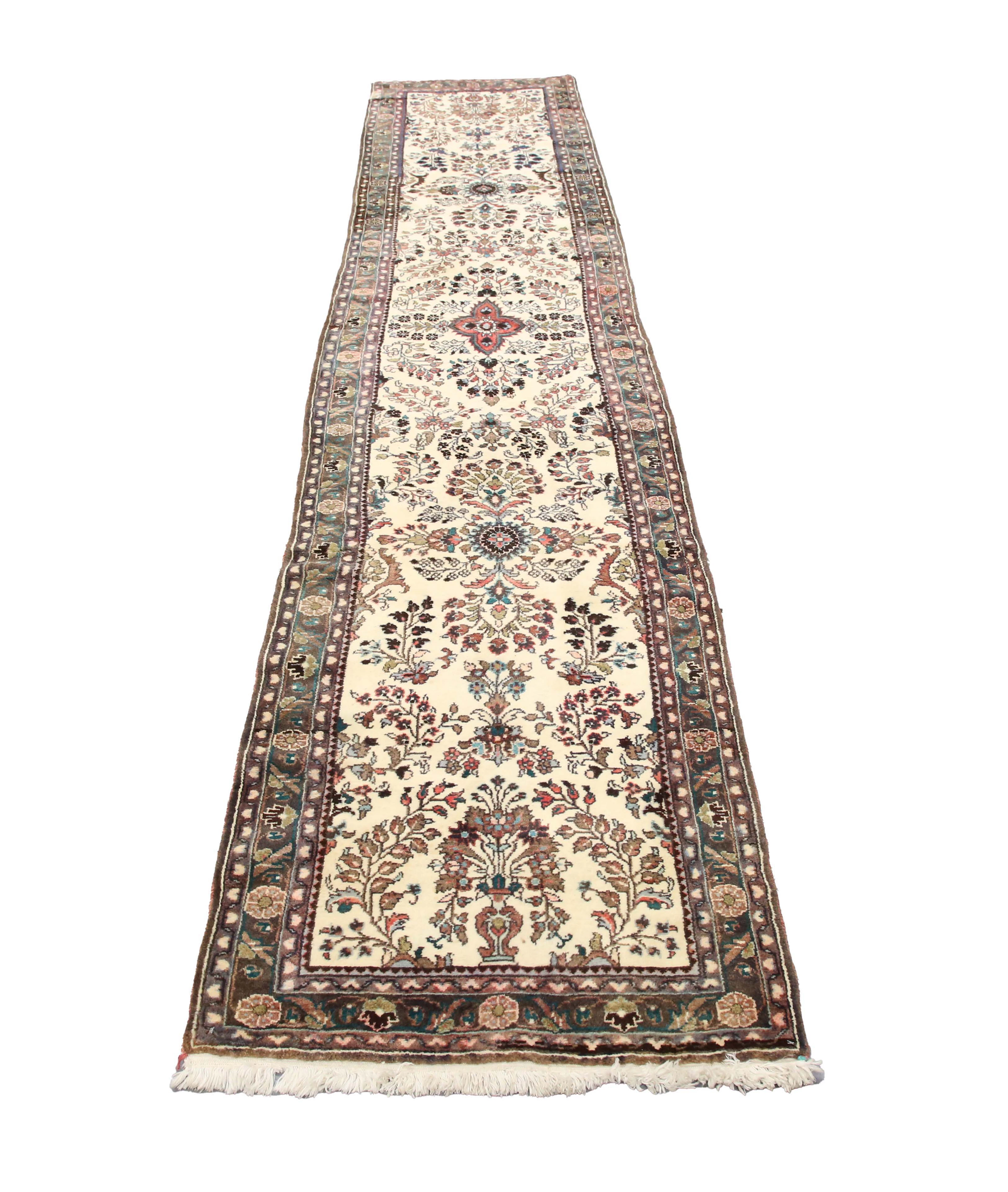 A Sarough runner, Central Persia, late 20th century, the ivory field