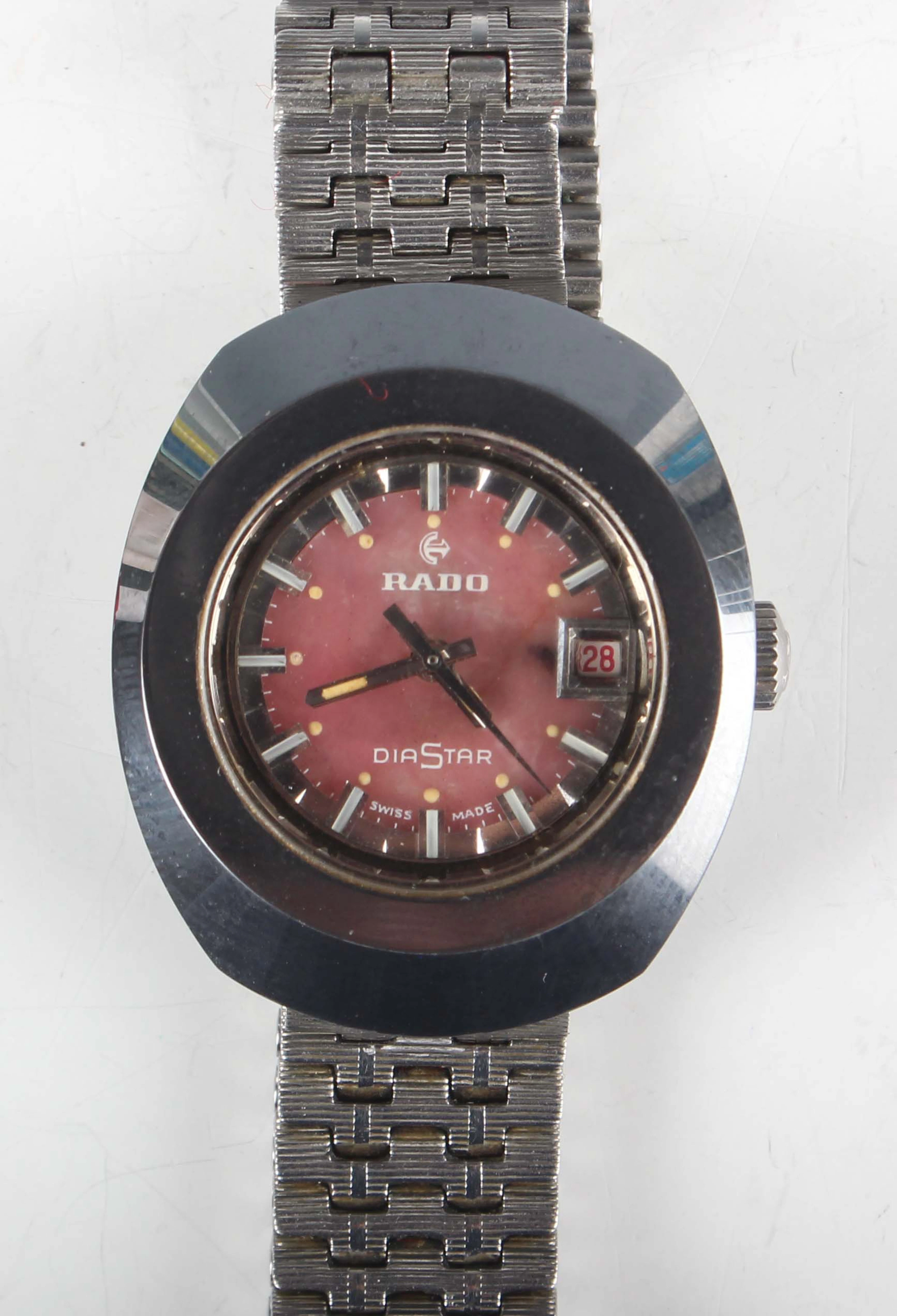 A Rado Diastar Tungsten carbide and steel cased lady's bracelet wristwatch