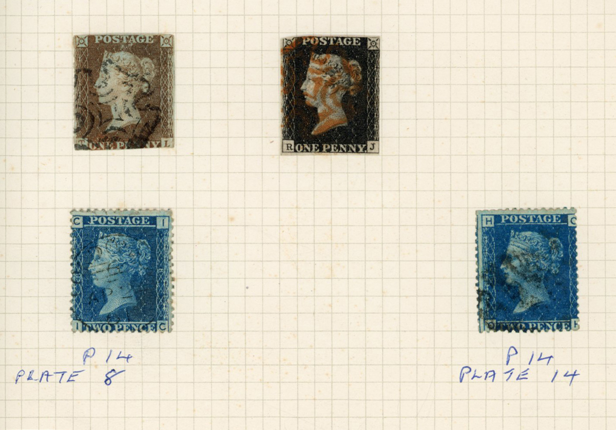 Great Britain stamps in seven albums from 1840 1d black used, 1841