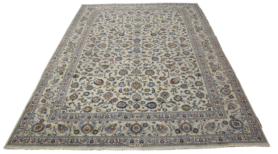 A Kashan carpet, Central Persia, late 20th century, the celadon green
