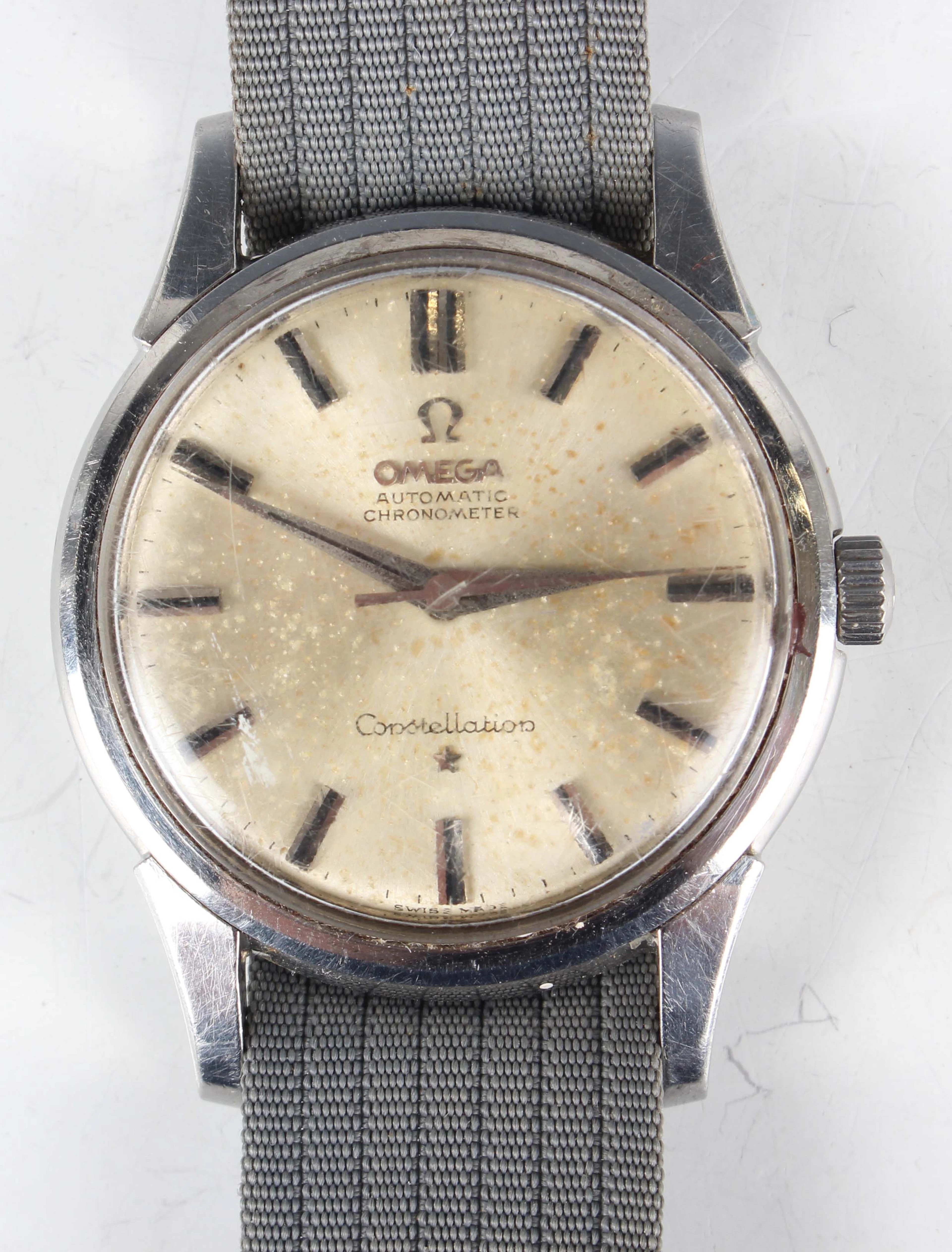 An Omega Automatic Constellation stainless steel circular cased gentleman's