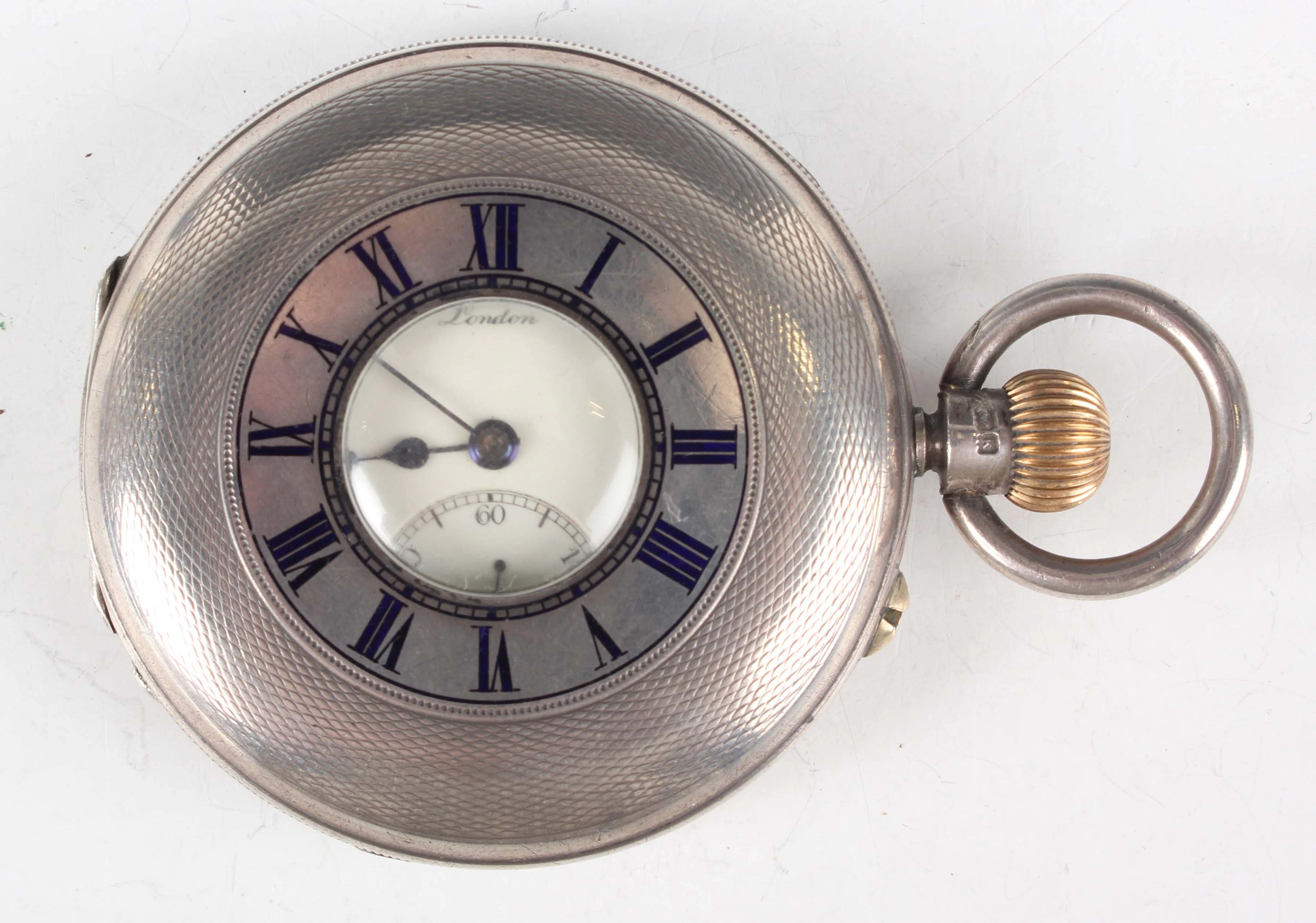 A J.W. Benson London silver half-hunting cased keyless wind gentleman's