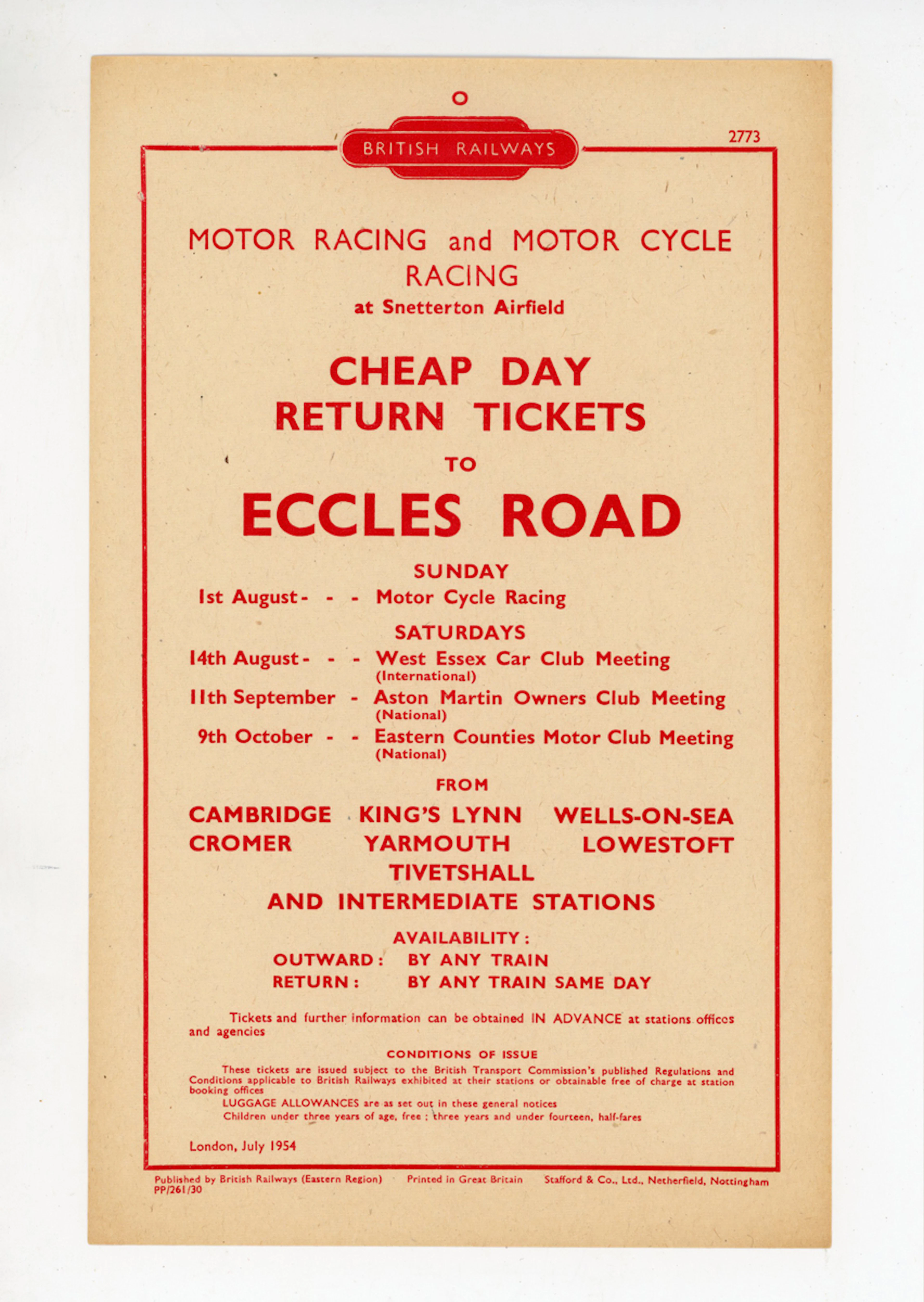 EPHEMERA. A group of six 1950s British Railways posters printed in