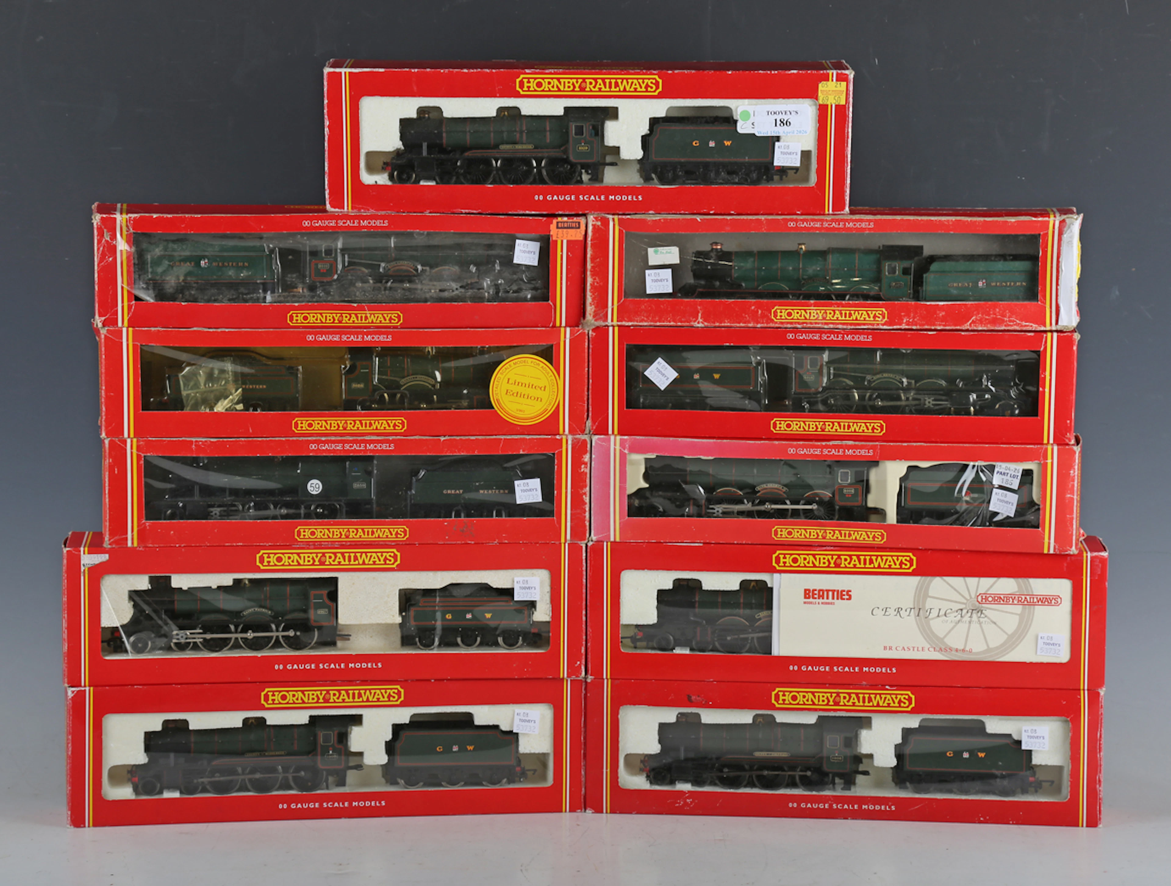 Eleven Hornby Railways OO gauge locomotives and tenders, comprising