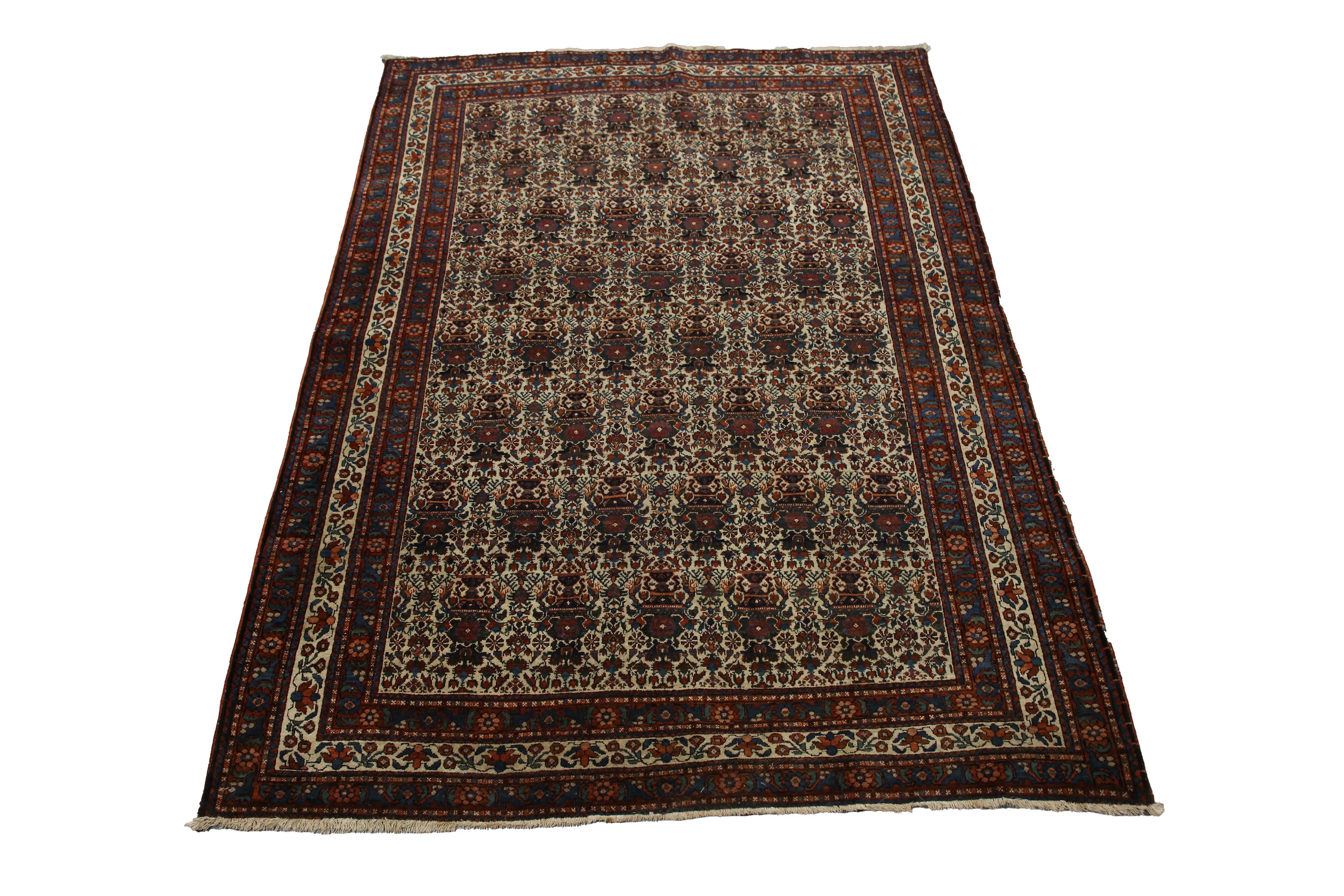 An Abadeh rug, West Persia, early 20th century, the ivory field with