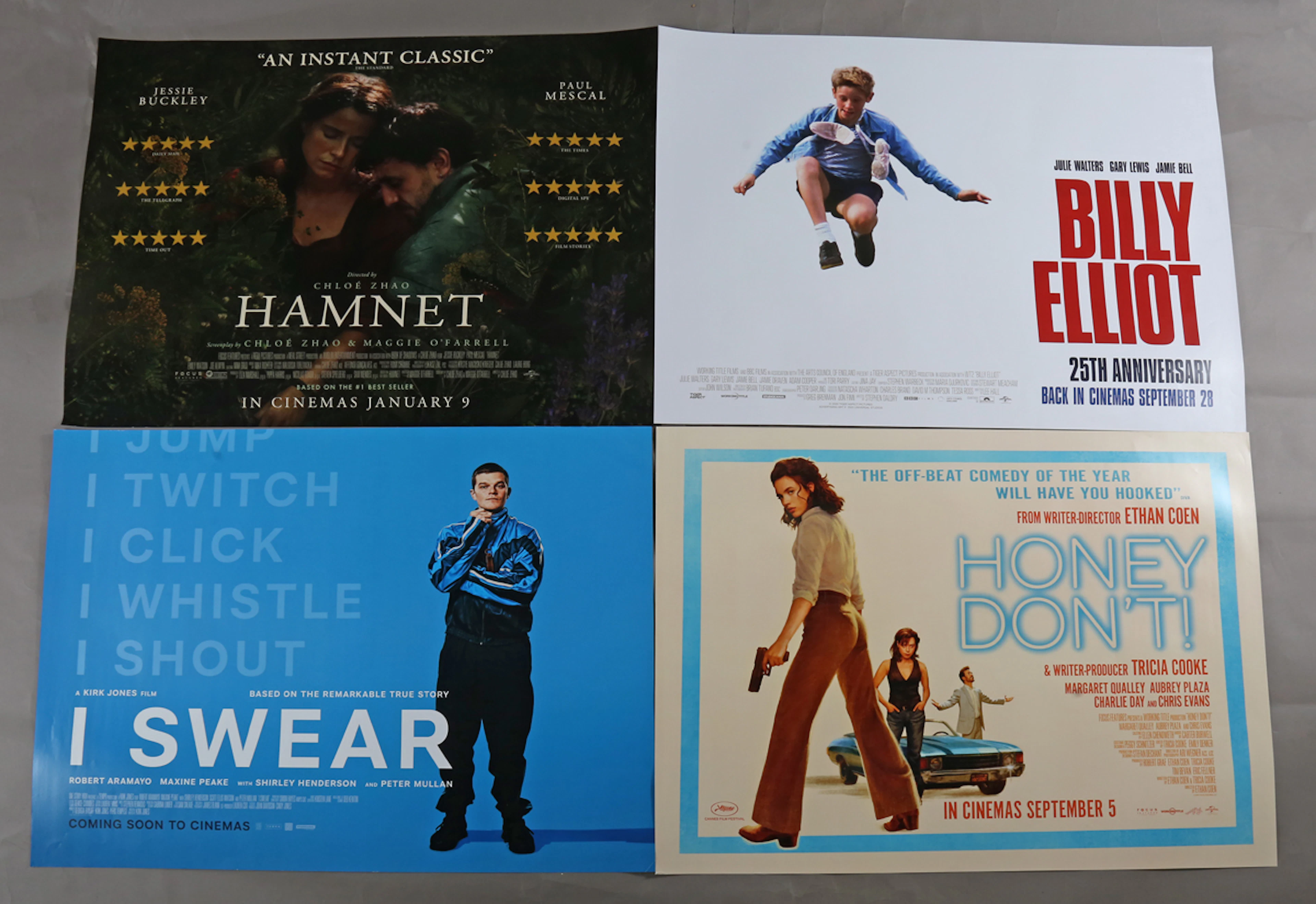 A group of 29 modern U.K. Quad cinema posters, comprising 'Hamnet'