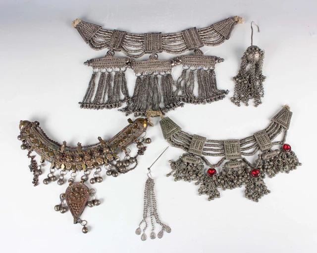 A late 19th/early 20th century Middle Eastern Bedouin silver amulet