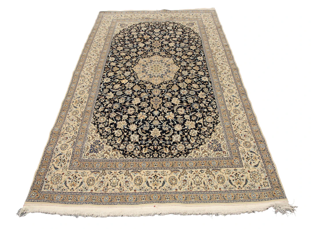 A fine Esfahan rug, Central Persia, late 20th century, the charcoal