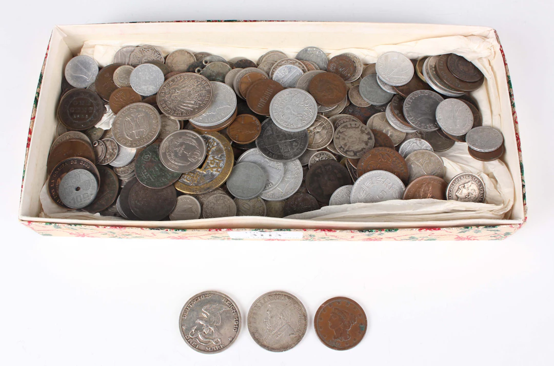 A large collection of mixed European and world coinage, including