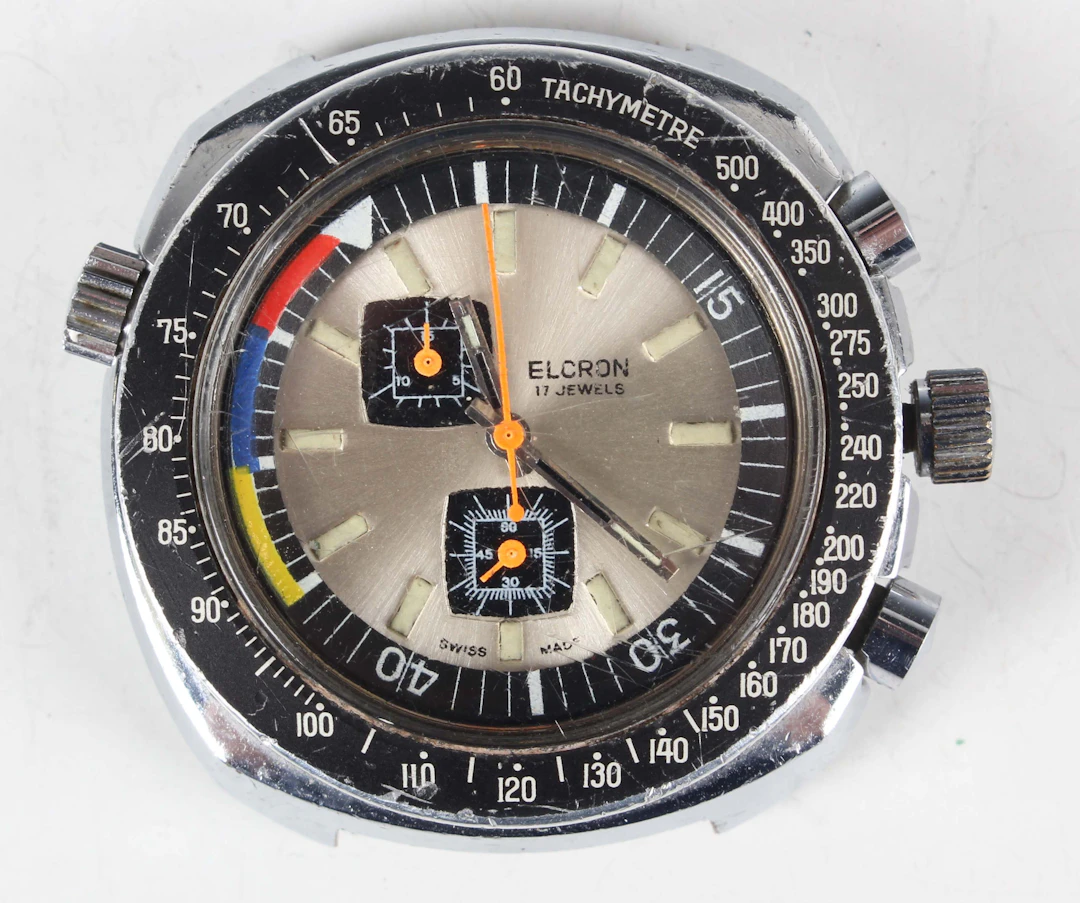 An Agon Chromatic Watch Co Elcron stainless steel backed gentleman's