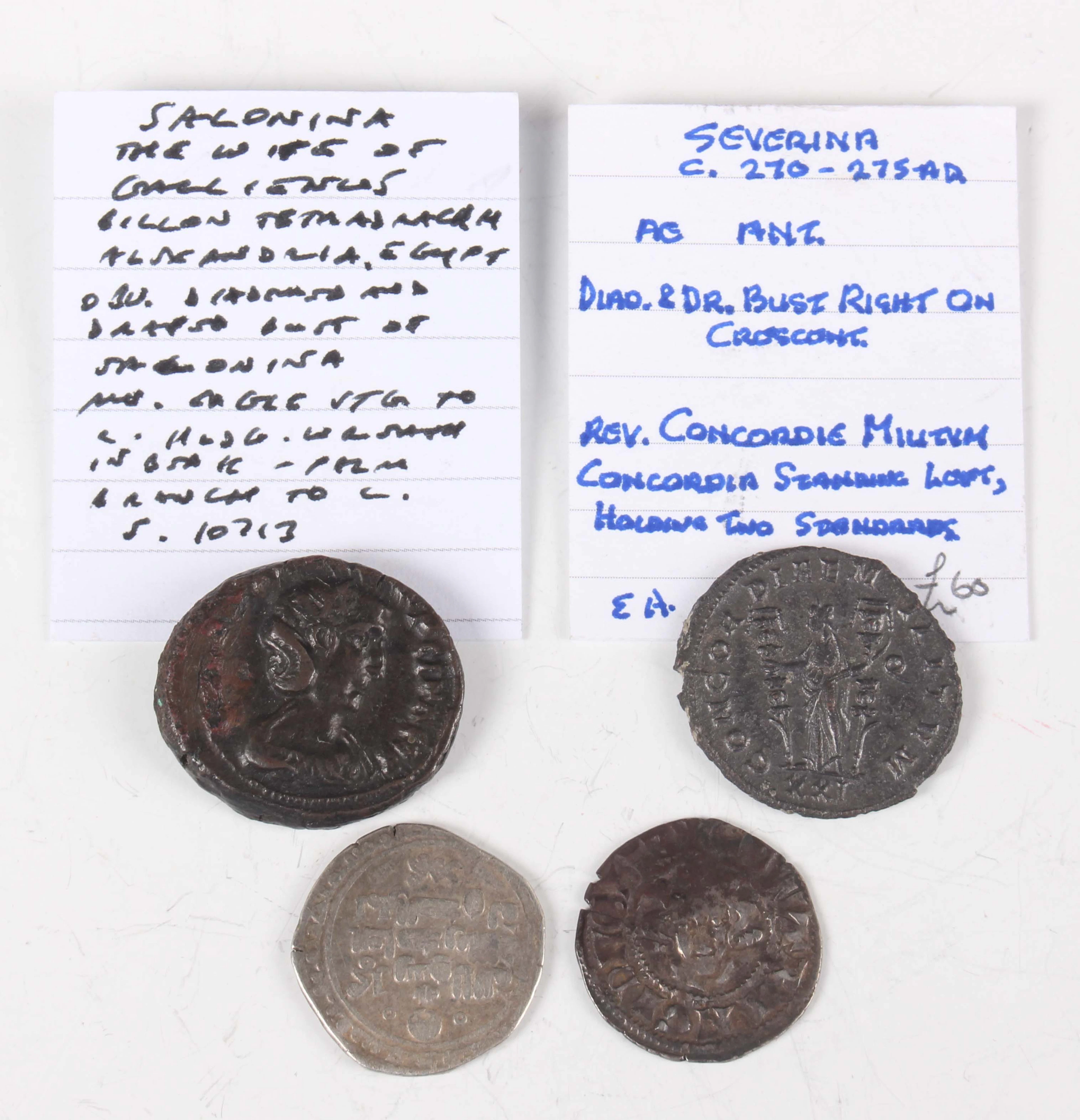 A small group of ancient and later coinage, including a Roman Empire