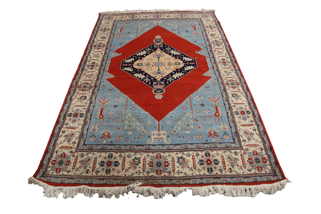 A Tabriz rug, North-west Persia, late 20th century, the sky blue field