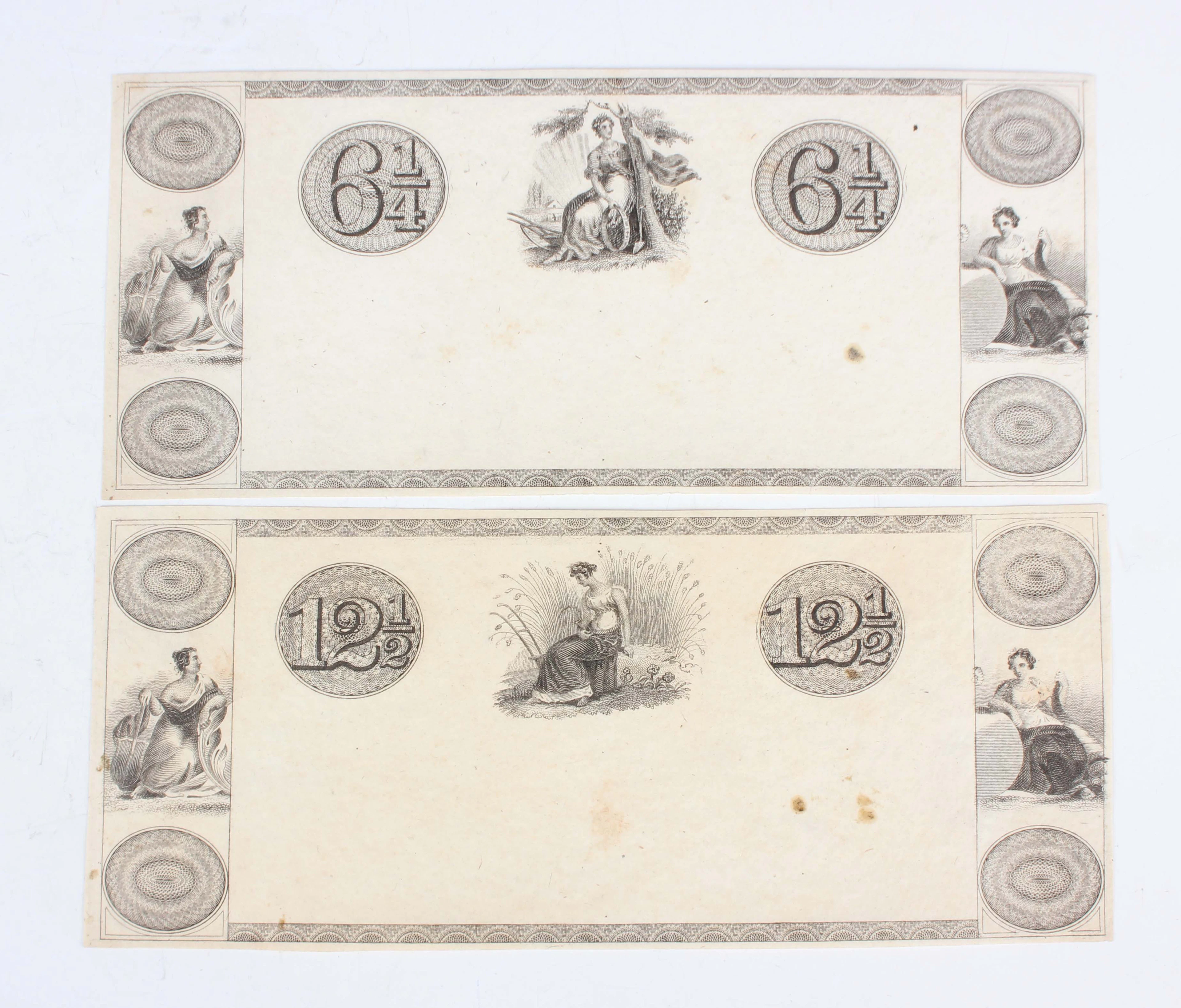 Two very rare early 19th century United States die proof test strikes