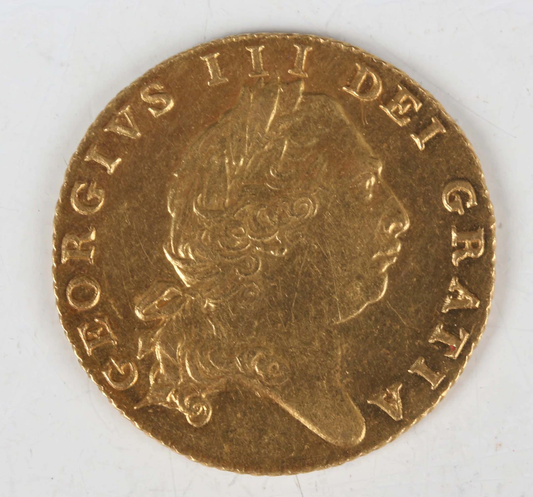 A George III half-guinea 1801, sixth laureate head, Sp 3736 (very