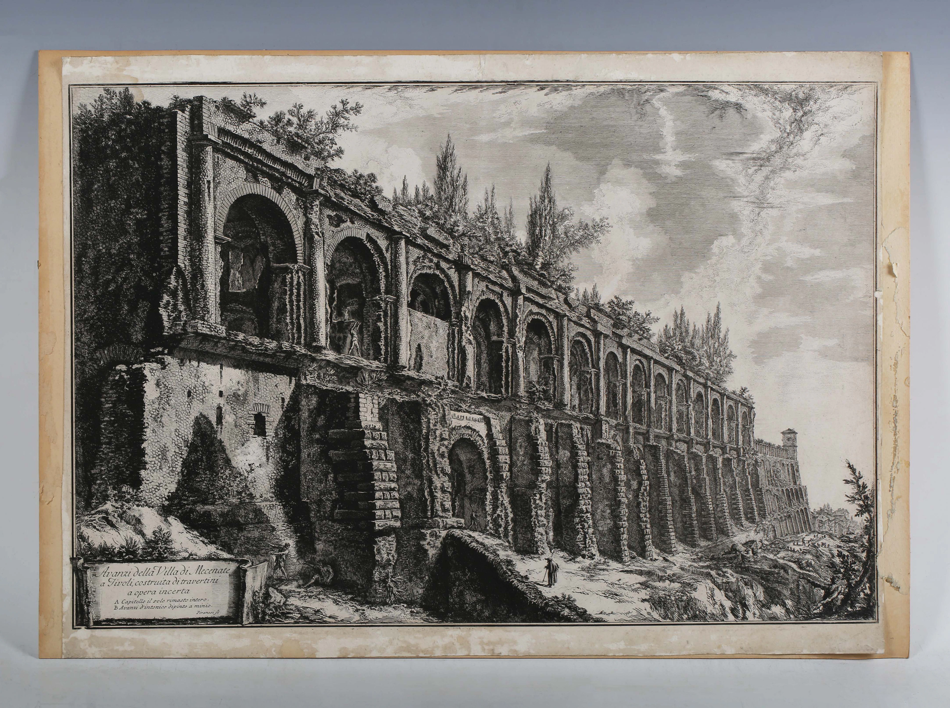 After Giovanni Battista Piranesi - ‘Avanzi della Villa di Mecenate