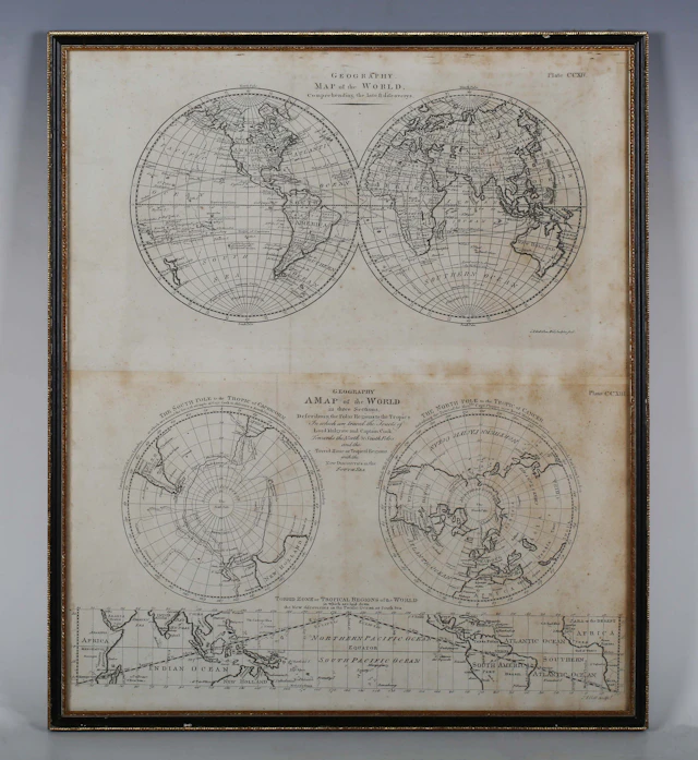 A. Bell - 'Geography. Map of the World'; 'Geography. A Map of the