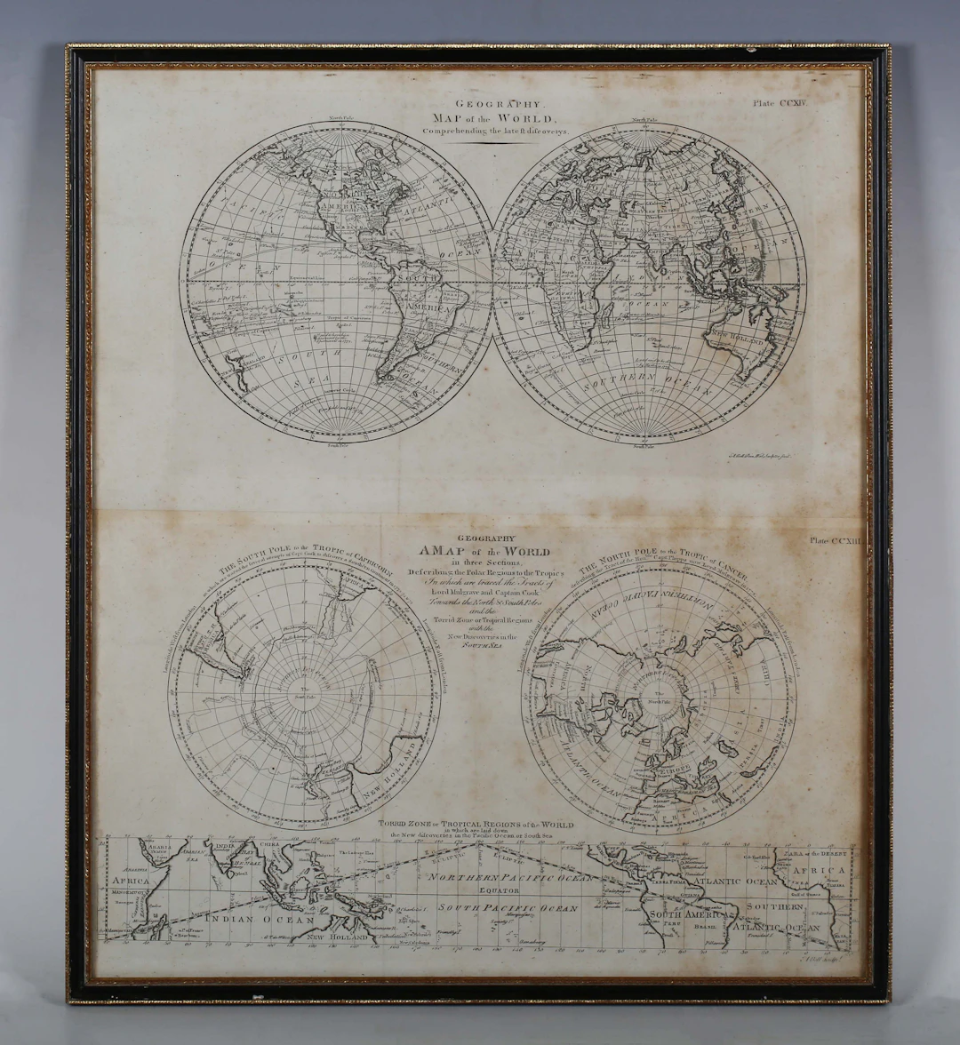 A. Bell - 'Geography. Map of the World'; 'Geography. A Map of the